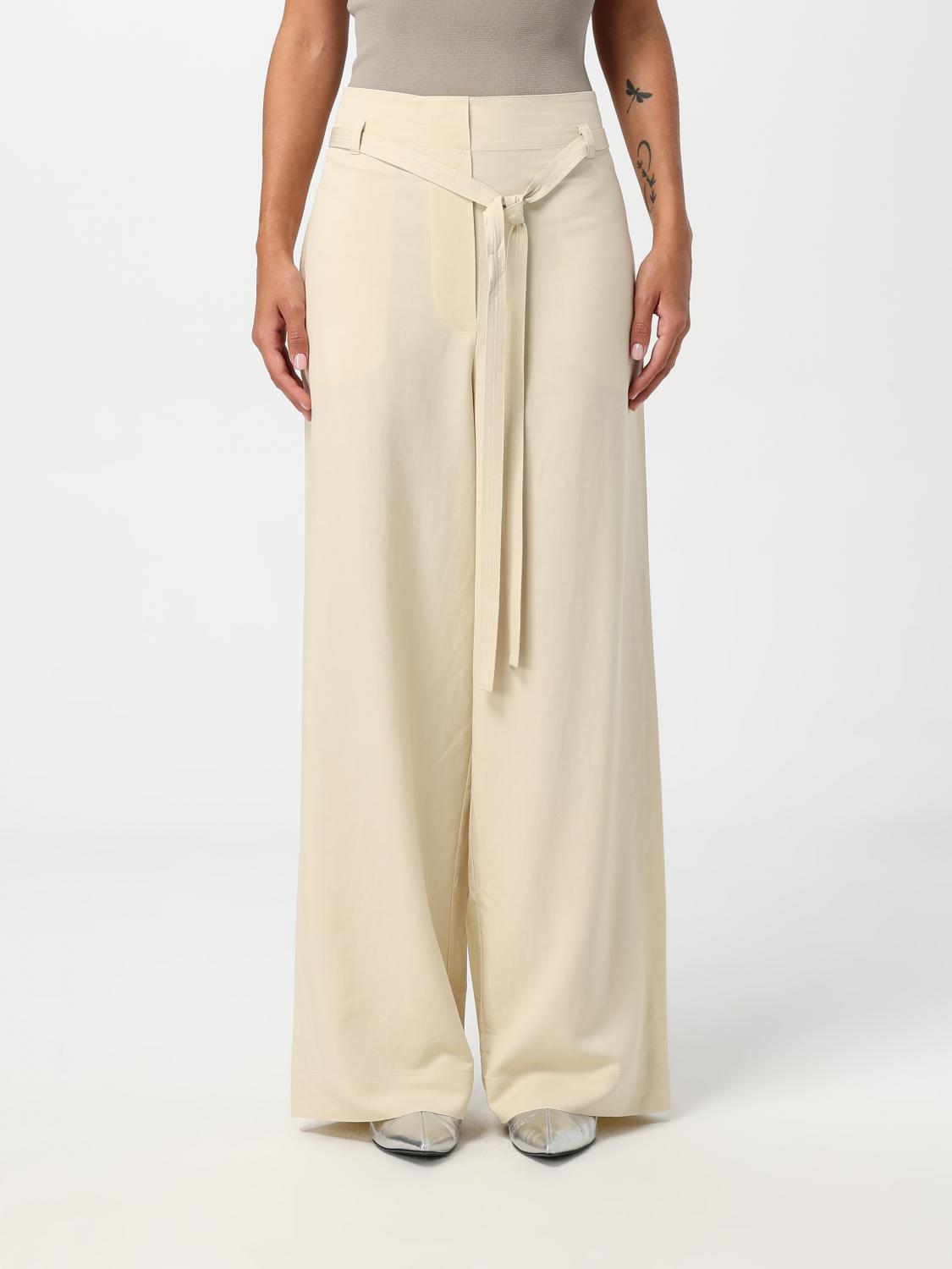 Shop Totême Pants Toteme Woman Color White In Weiss