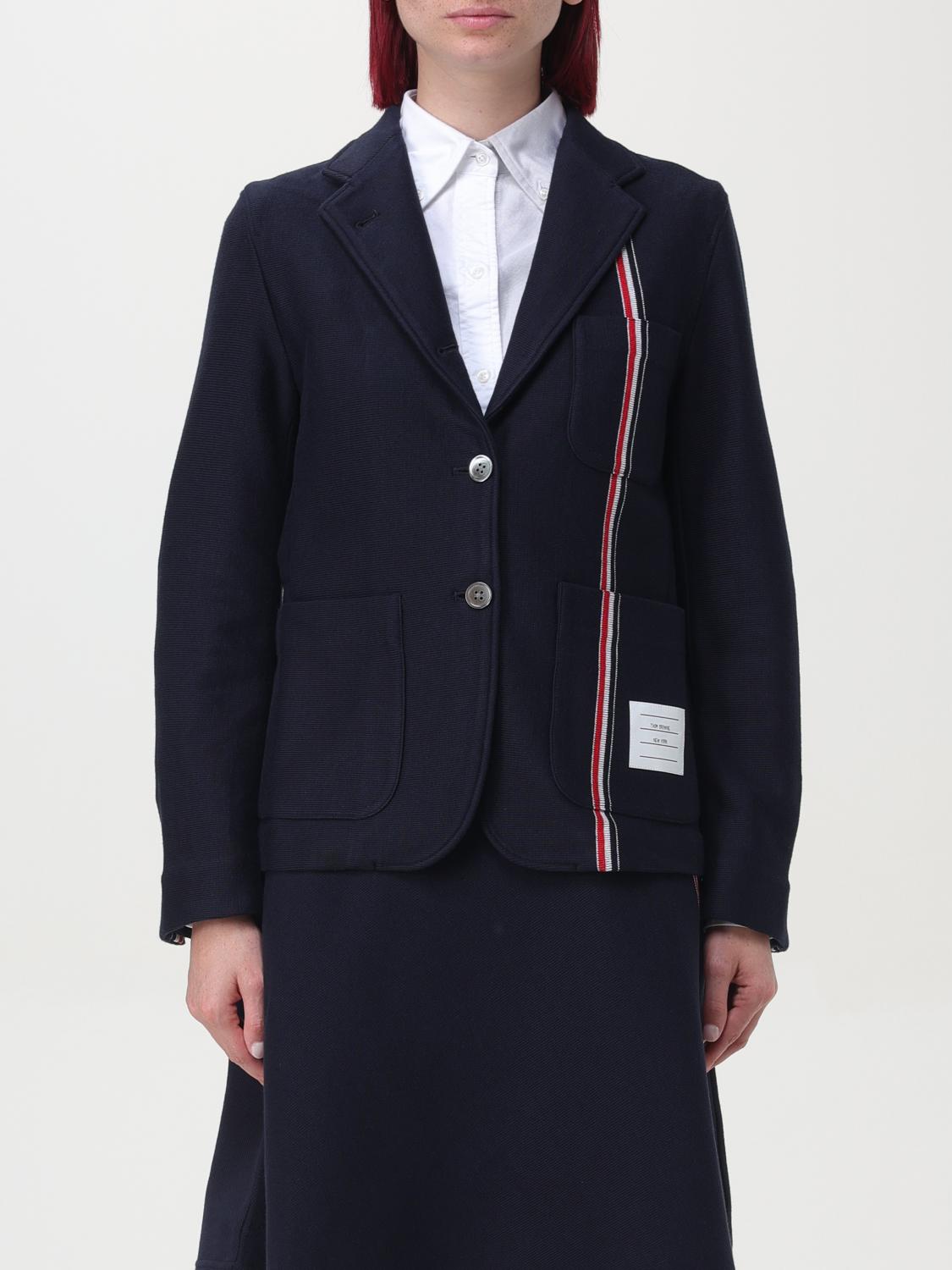 Shop Thom Browne Blazer  Woman Color Navy