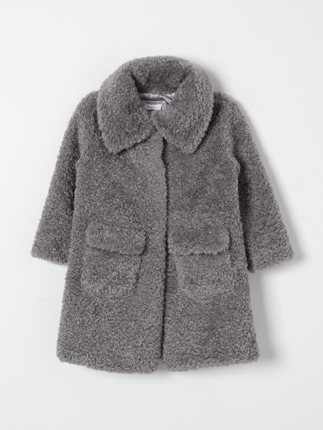 Shop Monnalisa Coat  Kids Color Grey In Grau