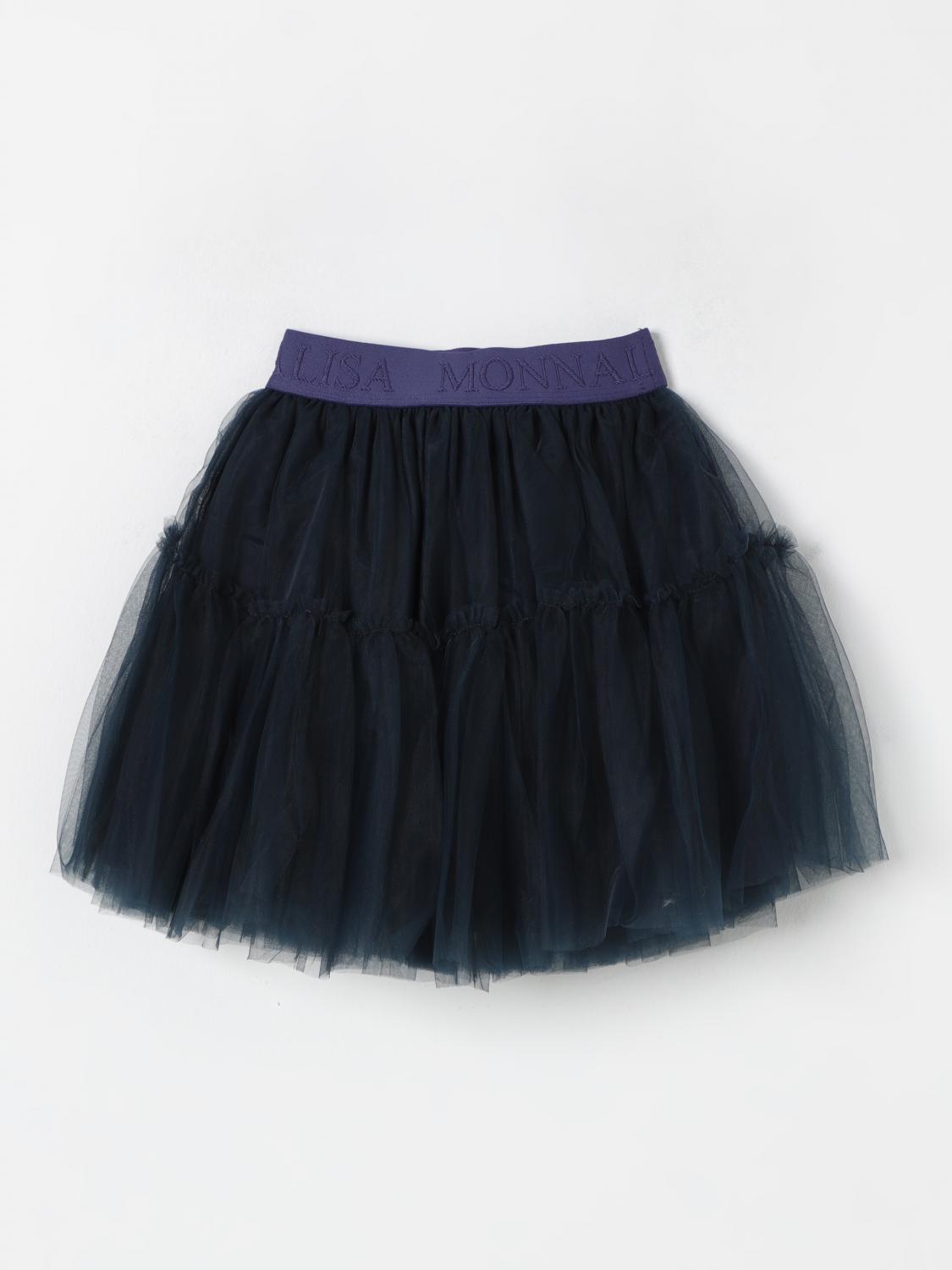 Shop Monnalisa Skirt  Kids Color Blue In Blau