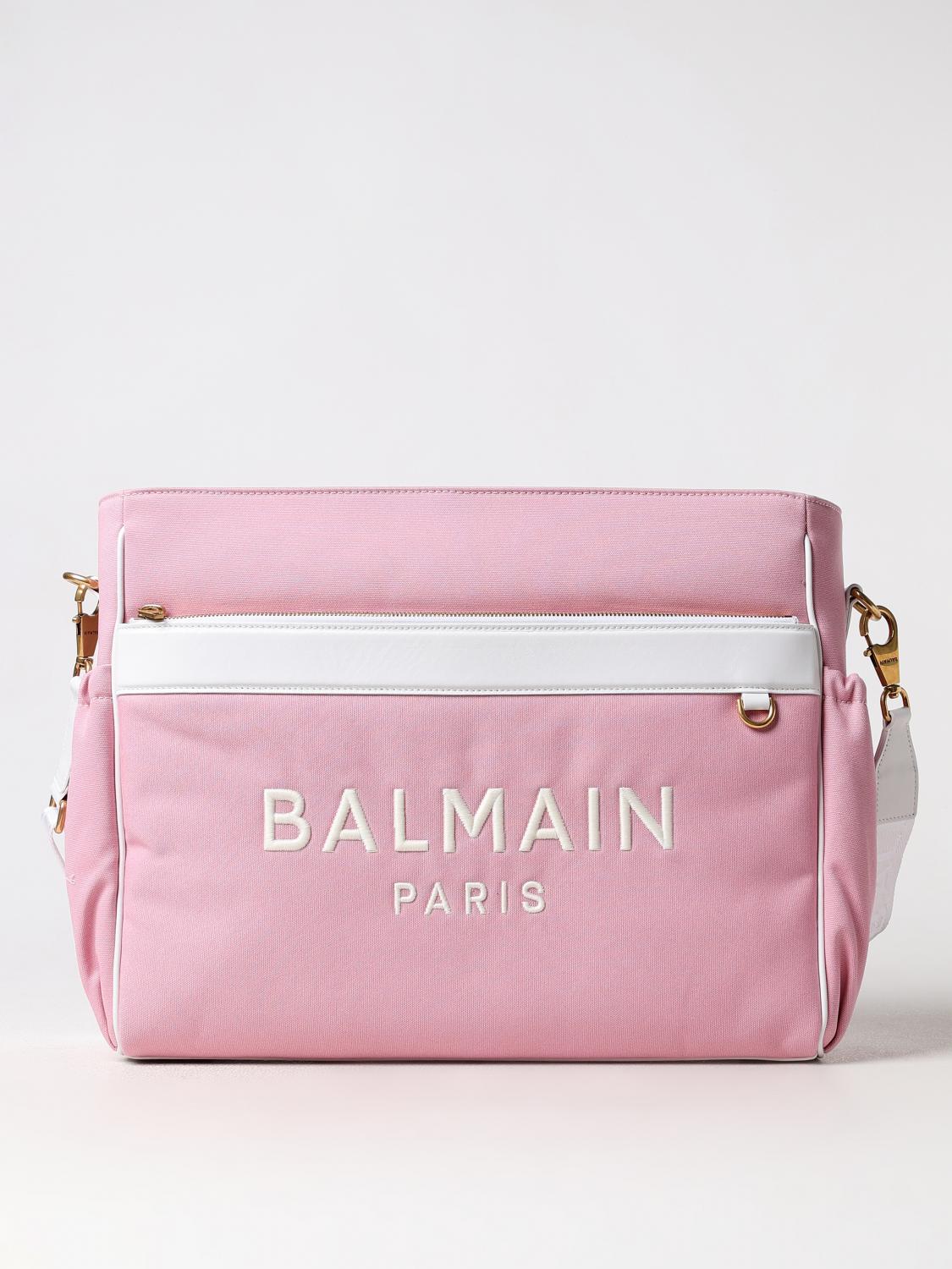 Shop Balmain Duffel Bag  Kids Color Pink