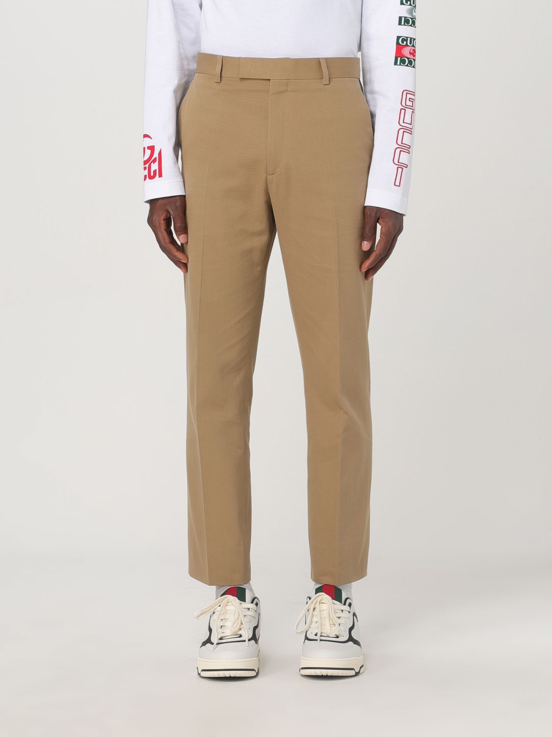 Shop Gucci Pants  Men Color Multicolor In Bunt