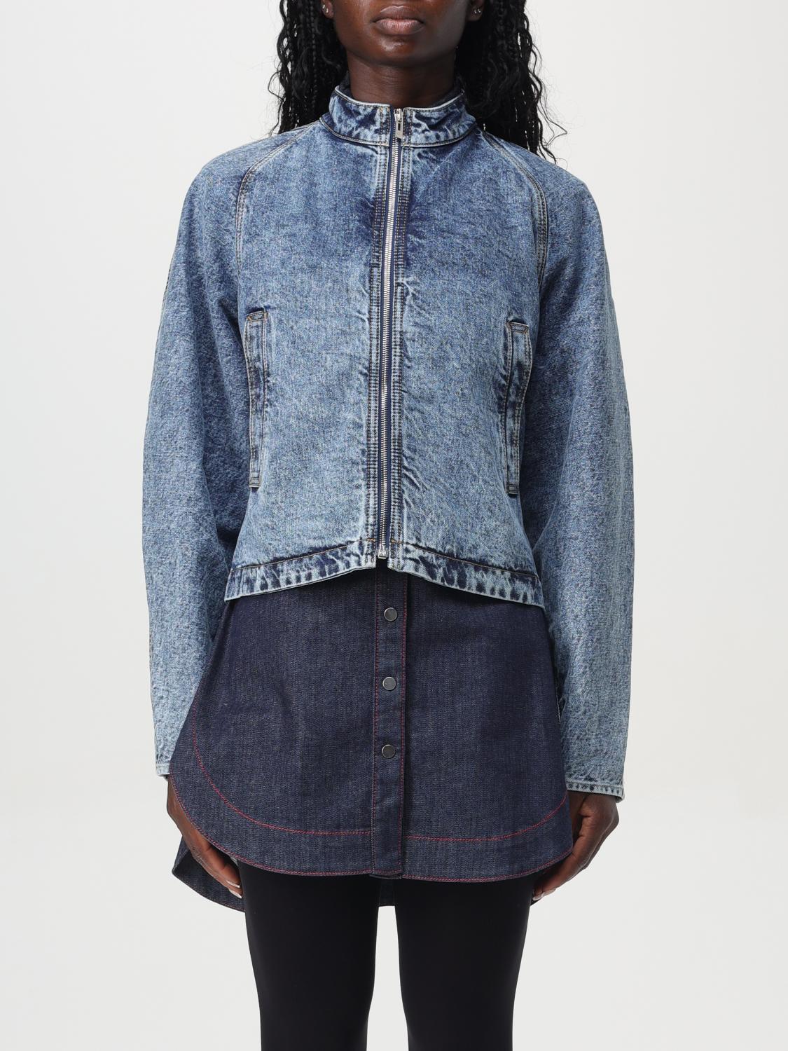 Shop Alaïa Jacket  Woman Color Denim