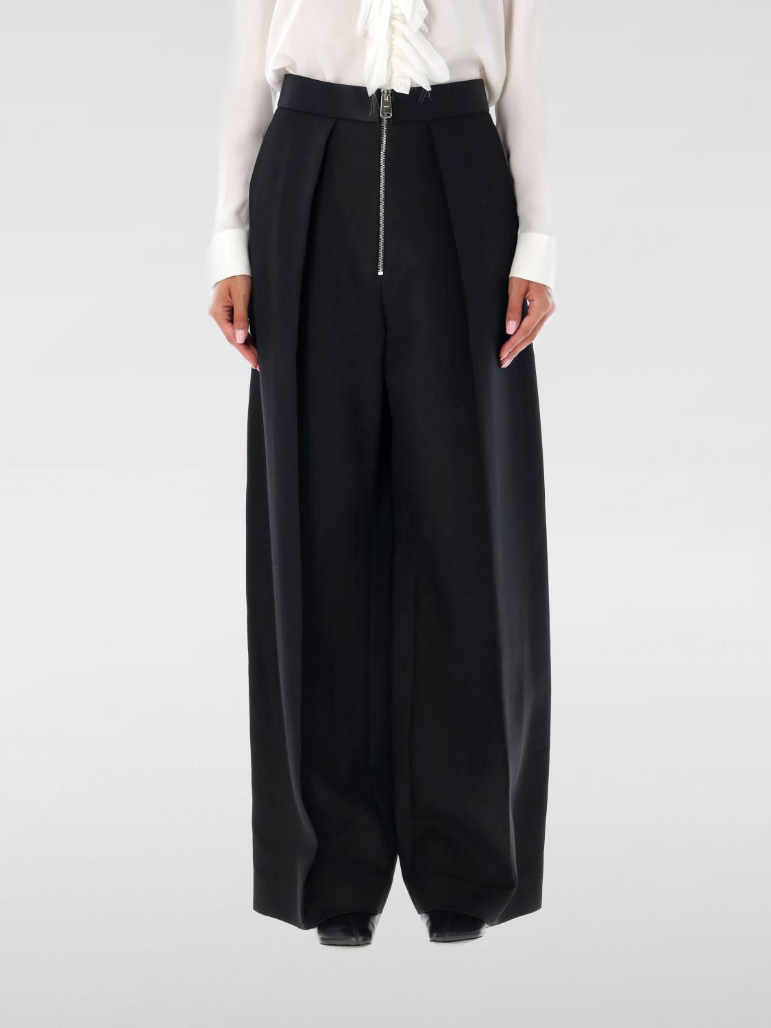 Shop Khaite Pants  Woman Color Black In Schwarz