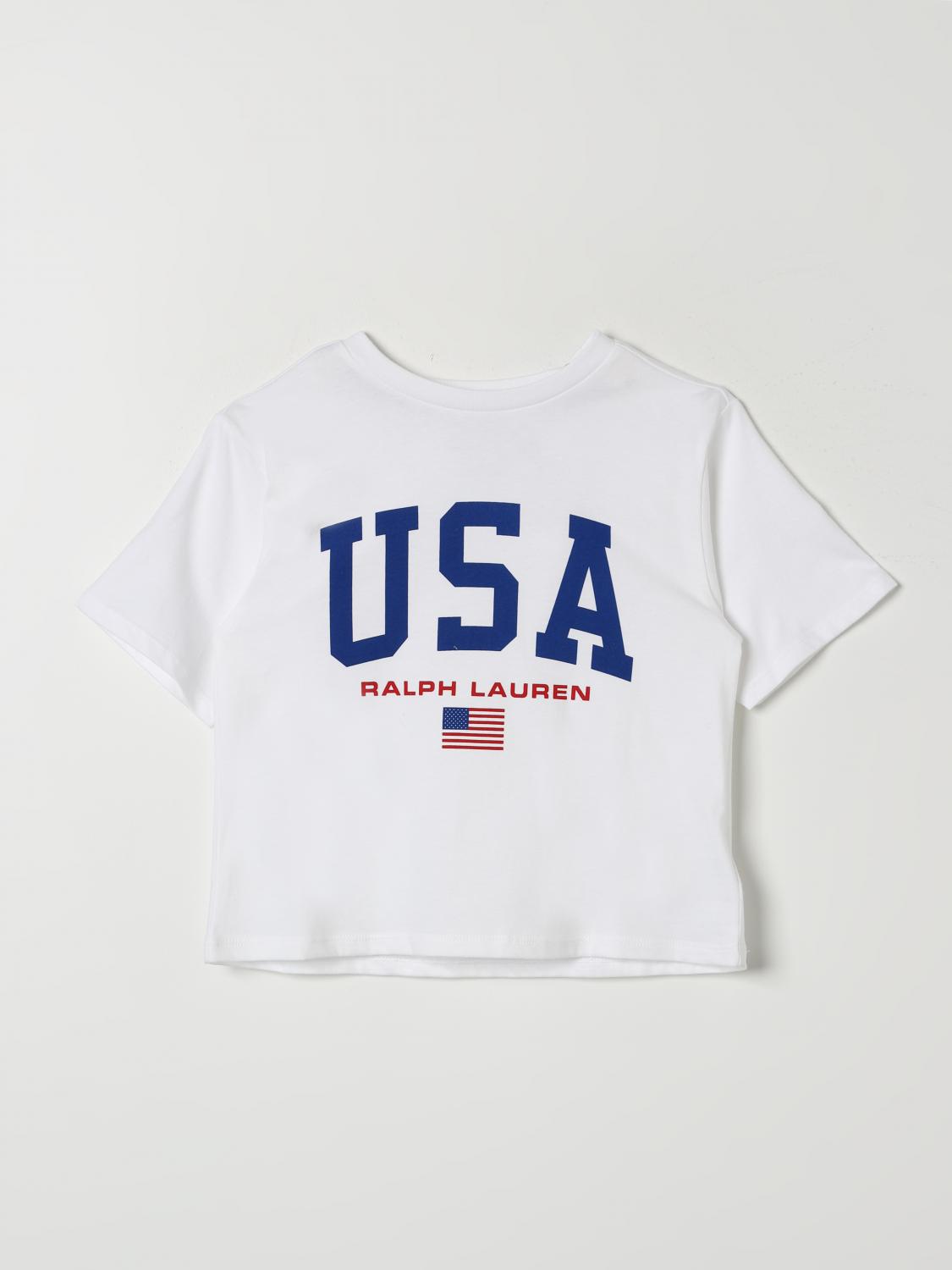 Shop Polo Ralph Lauren T-shirt  Kids Color White In Weiss