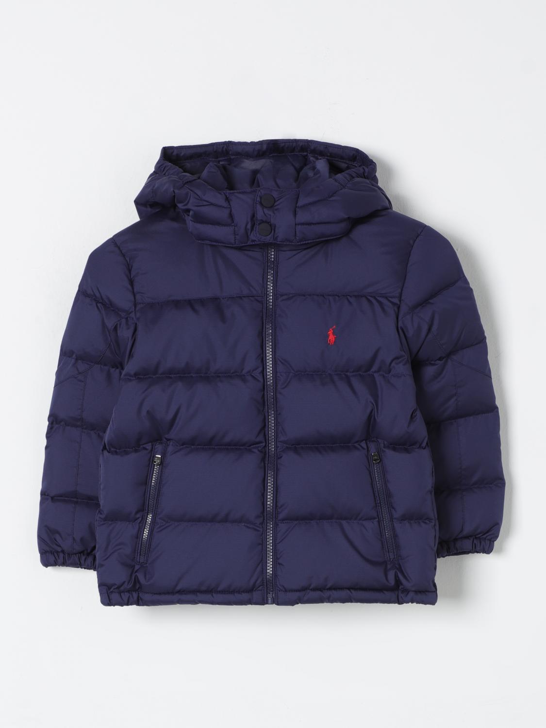 Shop Polo Ralph Lauren Jacket  Kids Color Blue In Blau