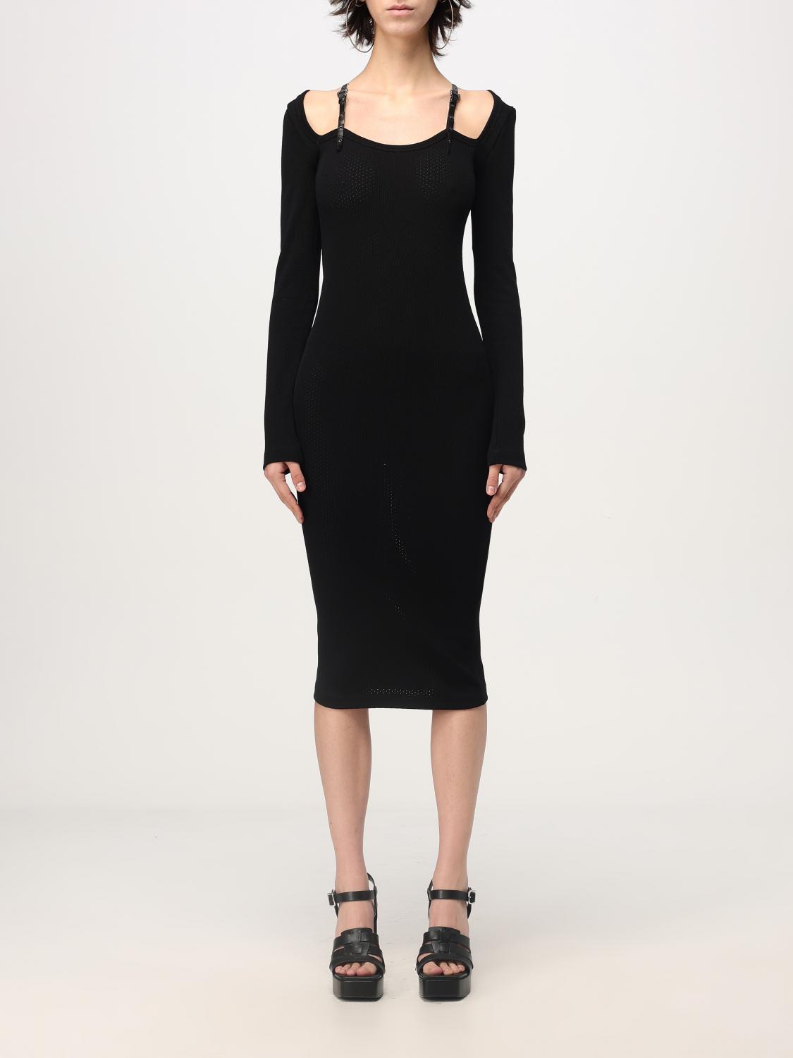 Versace Jeans Couture Dress  Woman Color Black In Schwarz
