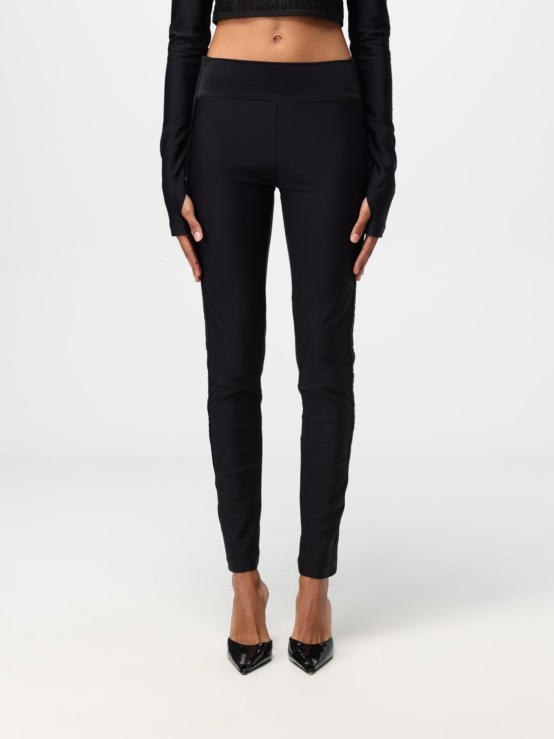 Versace Jeans Couture Pants Woman Color Black In Schwarz
