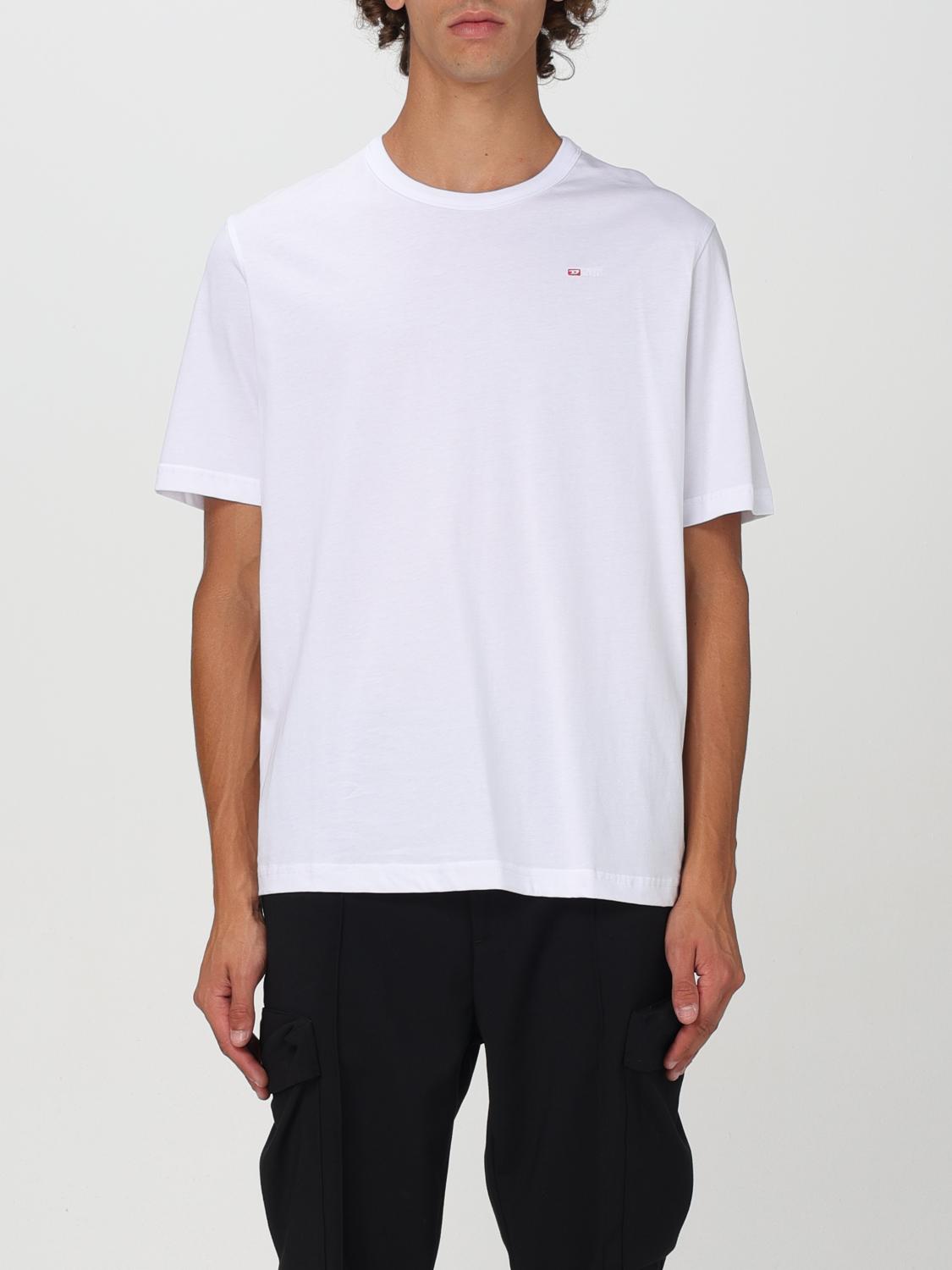 Shop Diesel T-shirt  Men Color White In Weiss