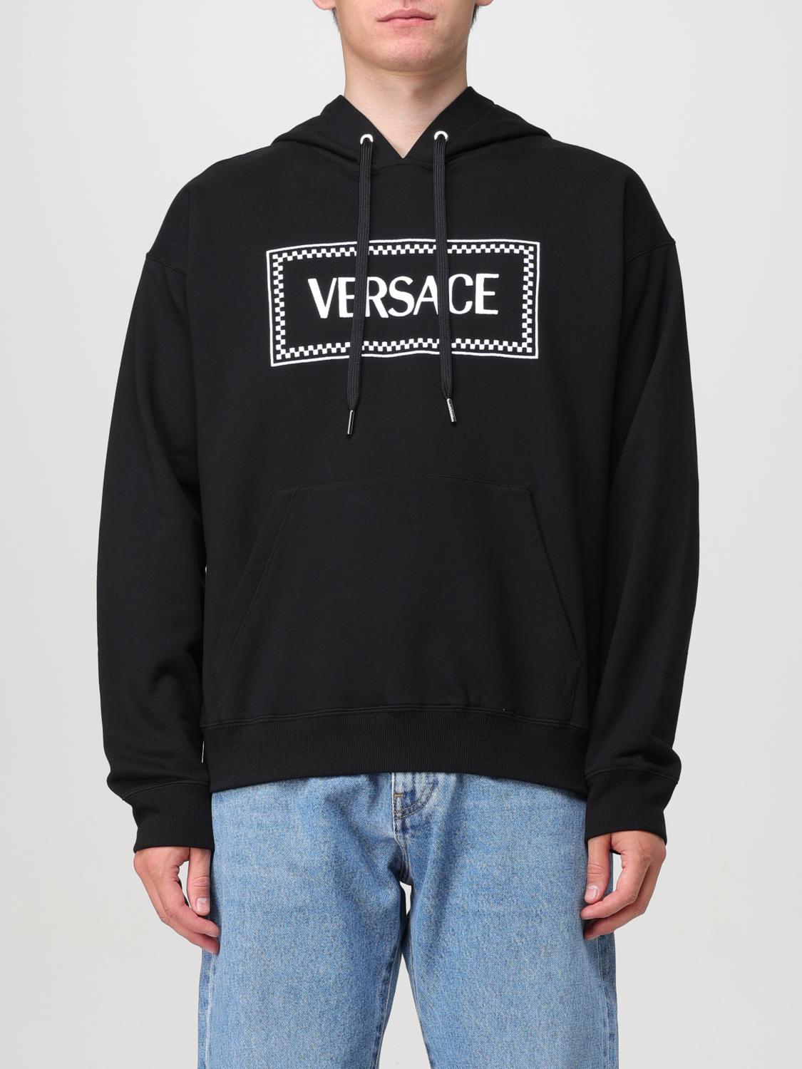 Shop Versace Sweatshirt  Men Color Black In Schwarz