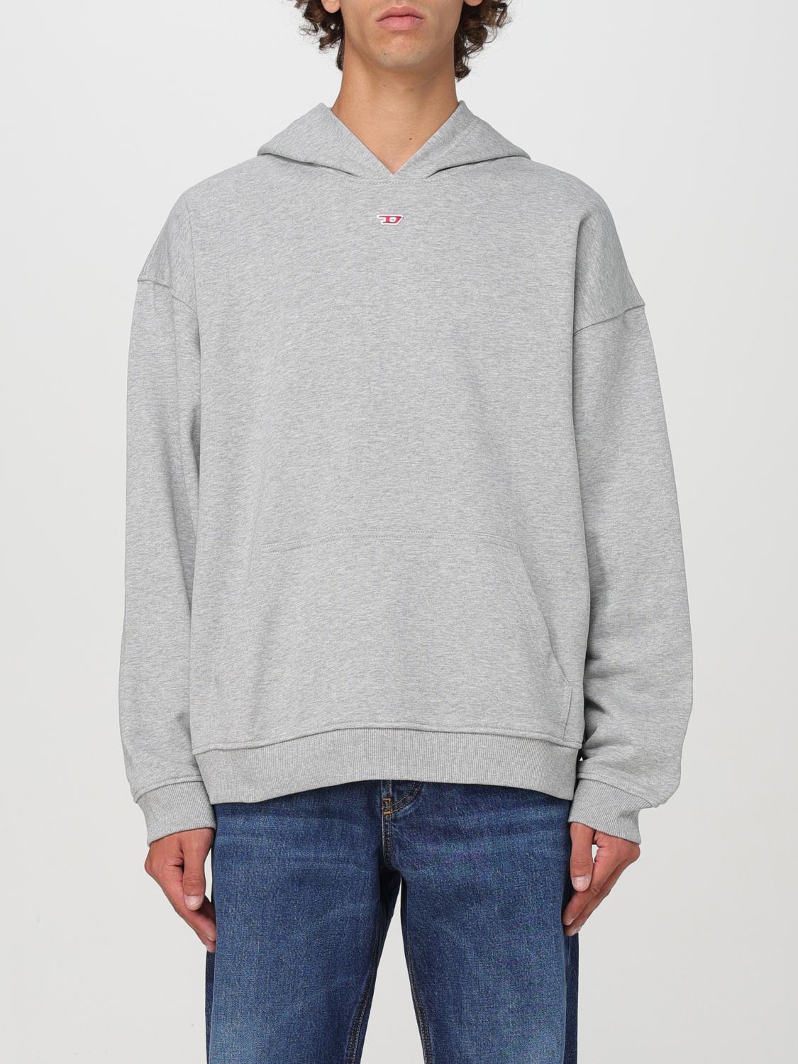 Shop Diesel Sweatshirt  Men Color Grey In Grau