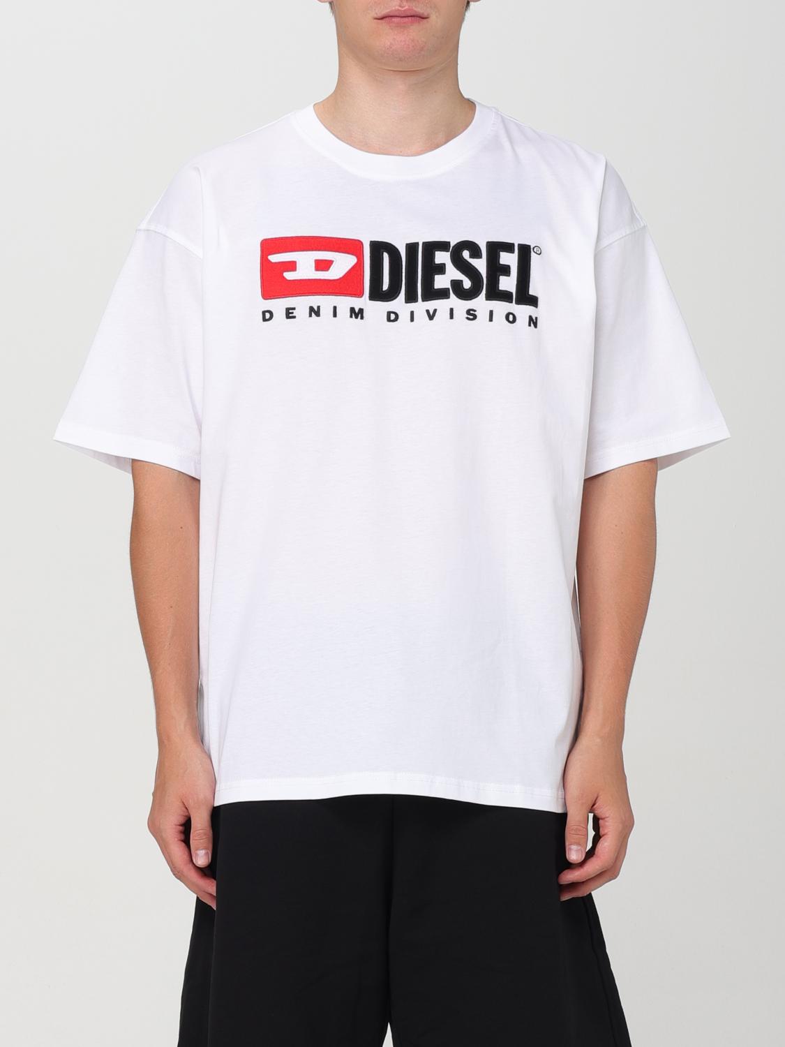 Shop Diesel T-shirt  Men Color White In Weiss