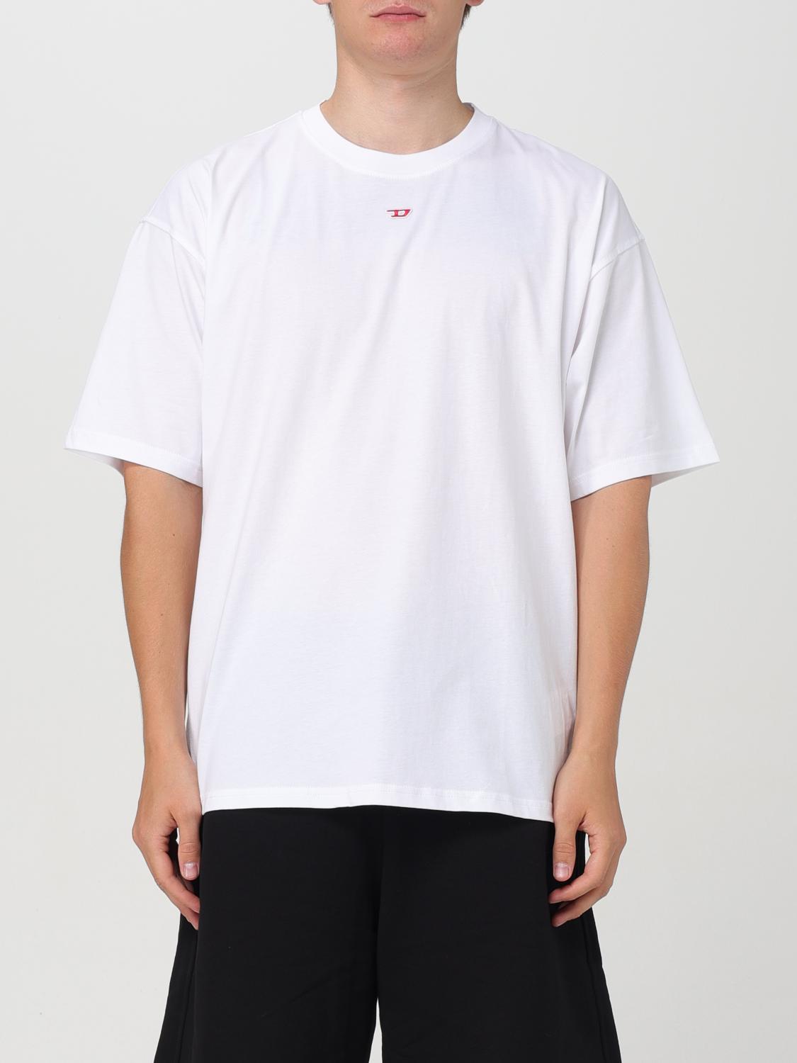 Shop Diesel T-shirt  Men Color White In Weiss