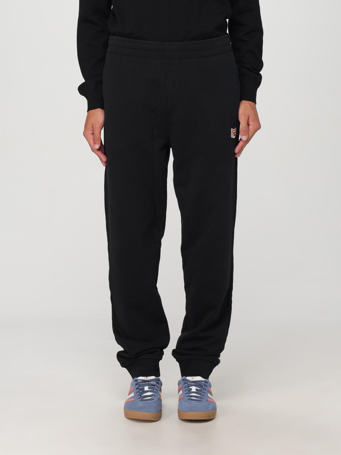 Shop Maison Kitsuné Pants  Men Color Black In Schwarz