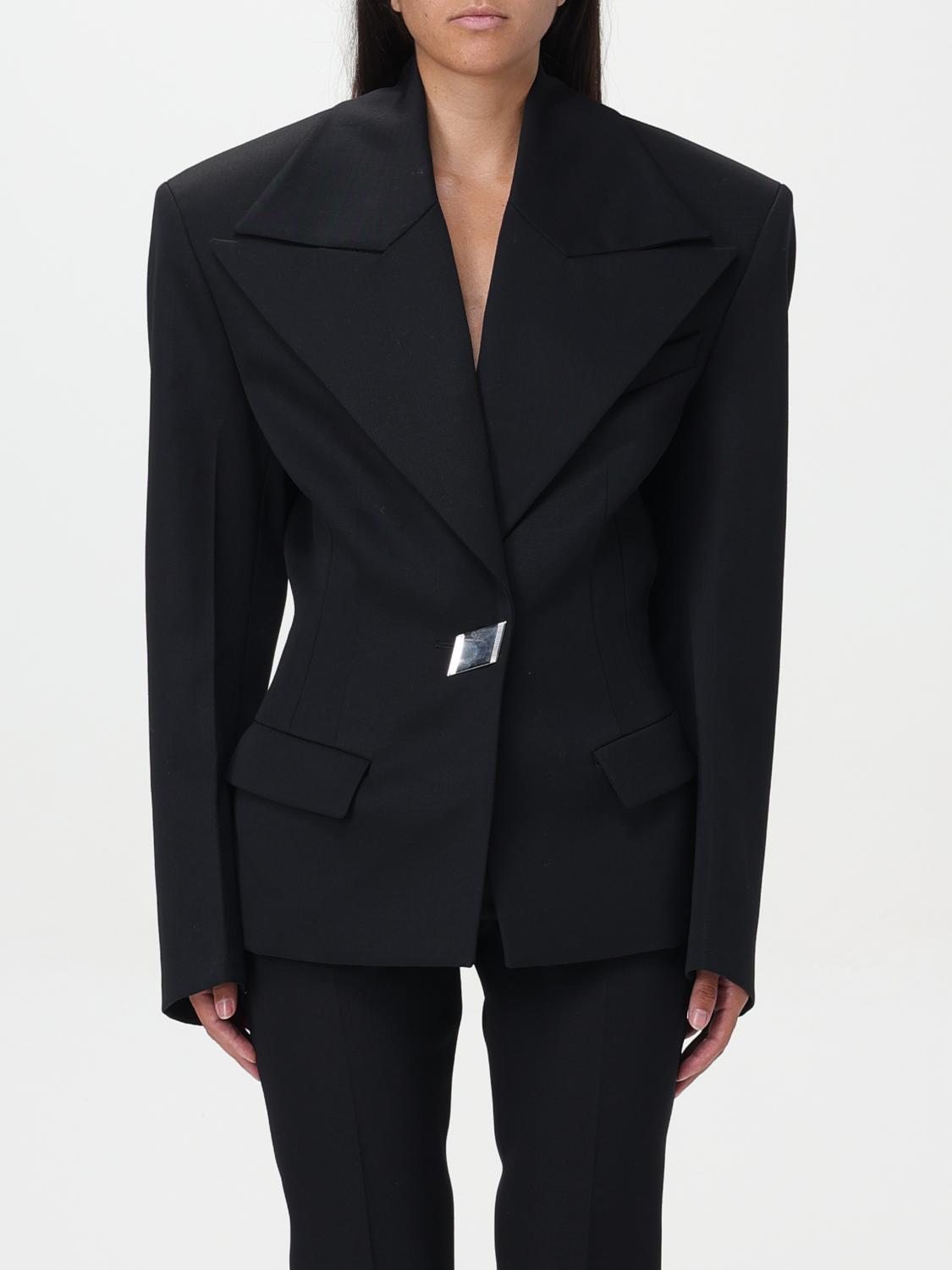 Shop Attico Blazer The  Woman Color Black In Schwarz