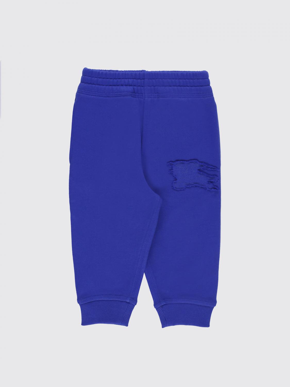 Shop Burberry Pants  Kids Color Blue In Blau