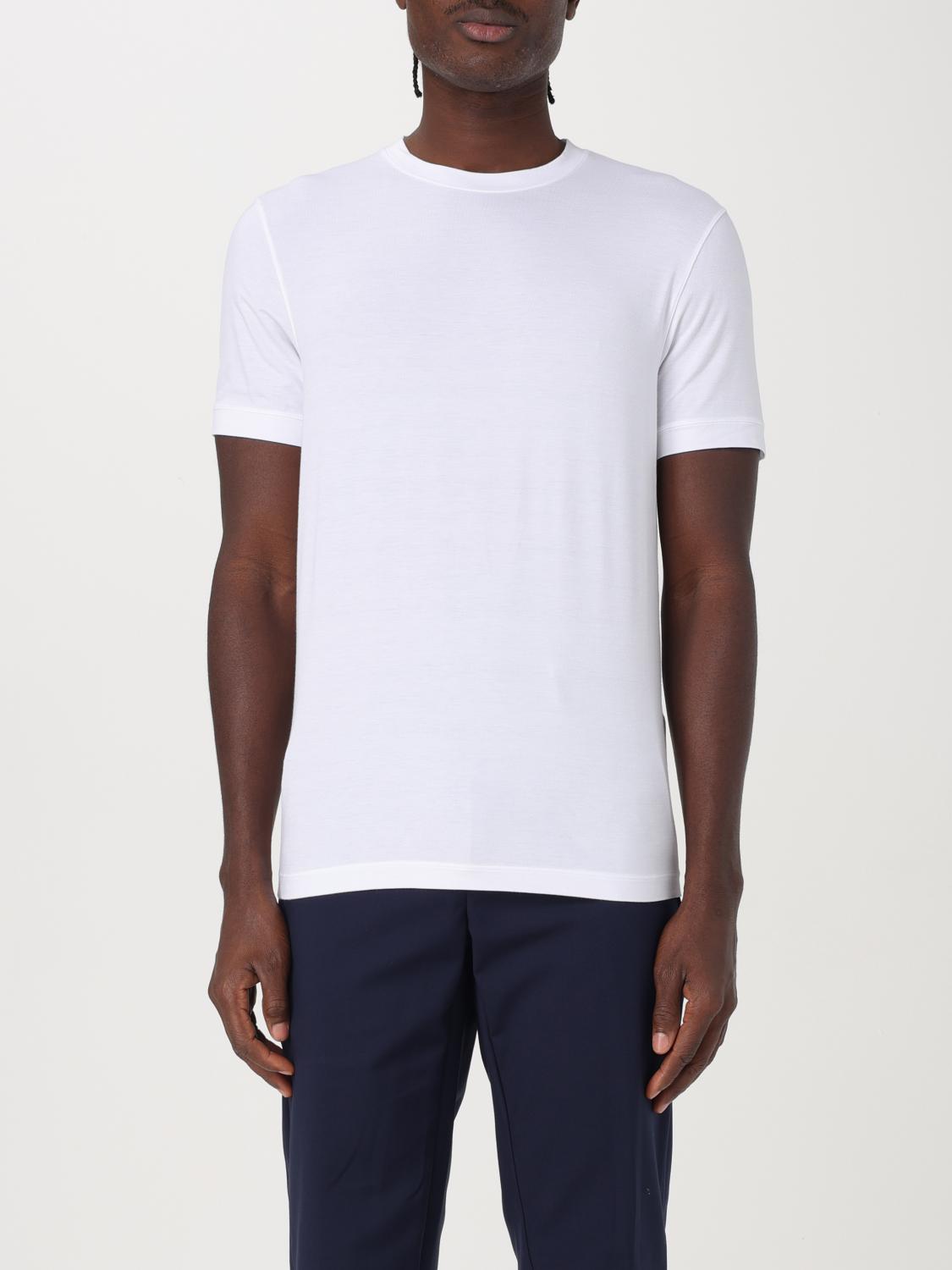 Shop Giorgio Armani T-shirt  Men Color White In Weiss