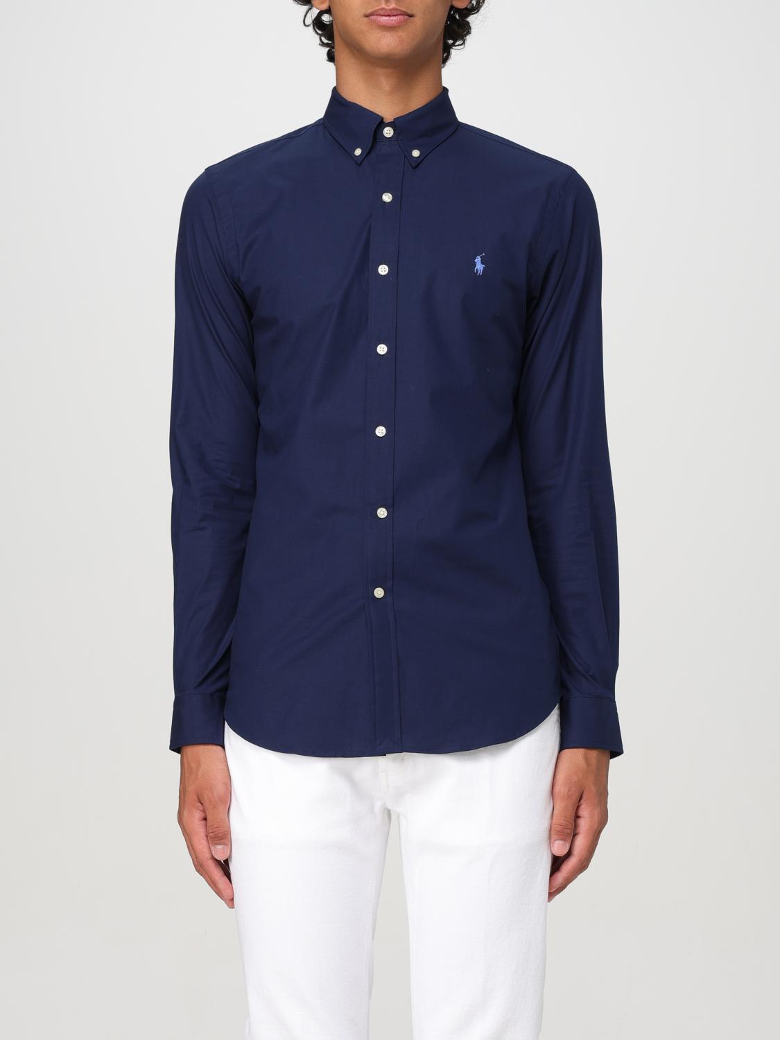 Shop Polo Ralph Lauren Shirt  Men Color Navy