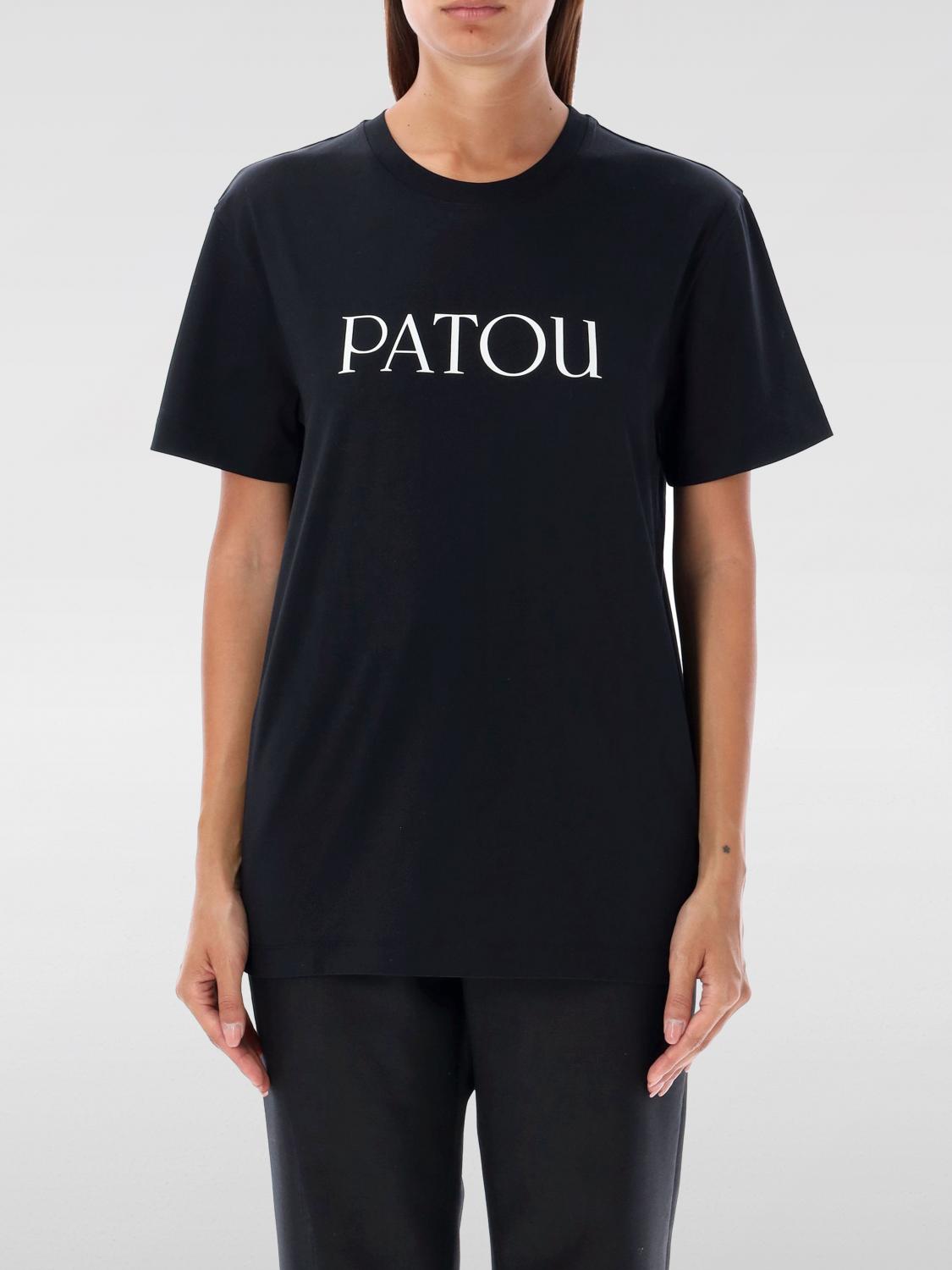 Shop Patou T-shirt  Woman Color Black In Schwarz