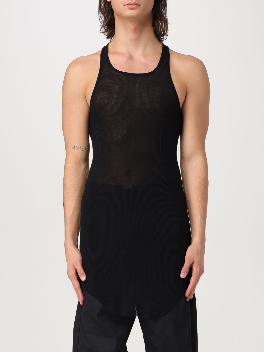 Shop Rick Owens Tank Top  Men Color Black In Schwarz