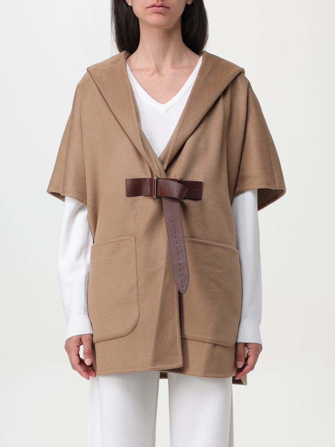 Shop Max Mara Cape  Woman Color Camel