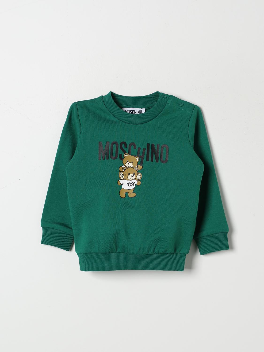 Shop Moschino Sweater  Kids Color Moss Green In Moosgrün