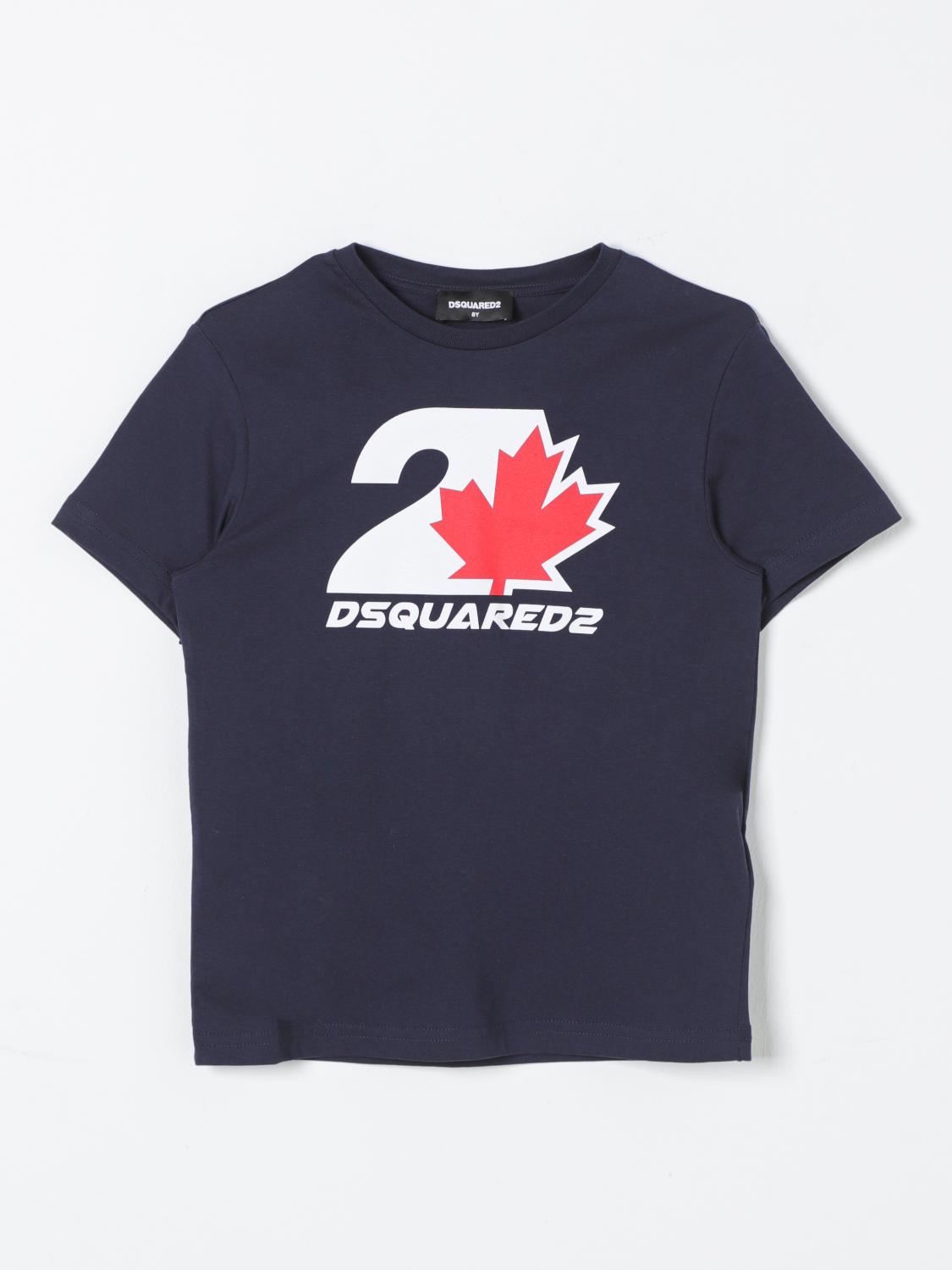 Shop Dsquared2 T-shirt  Kids Color Blue In Blau