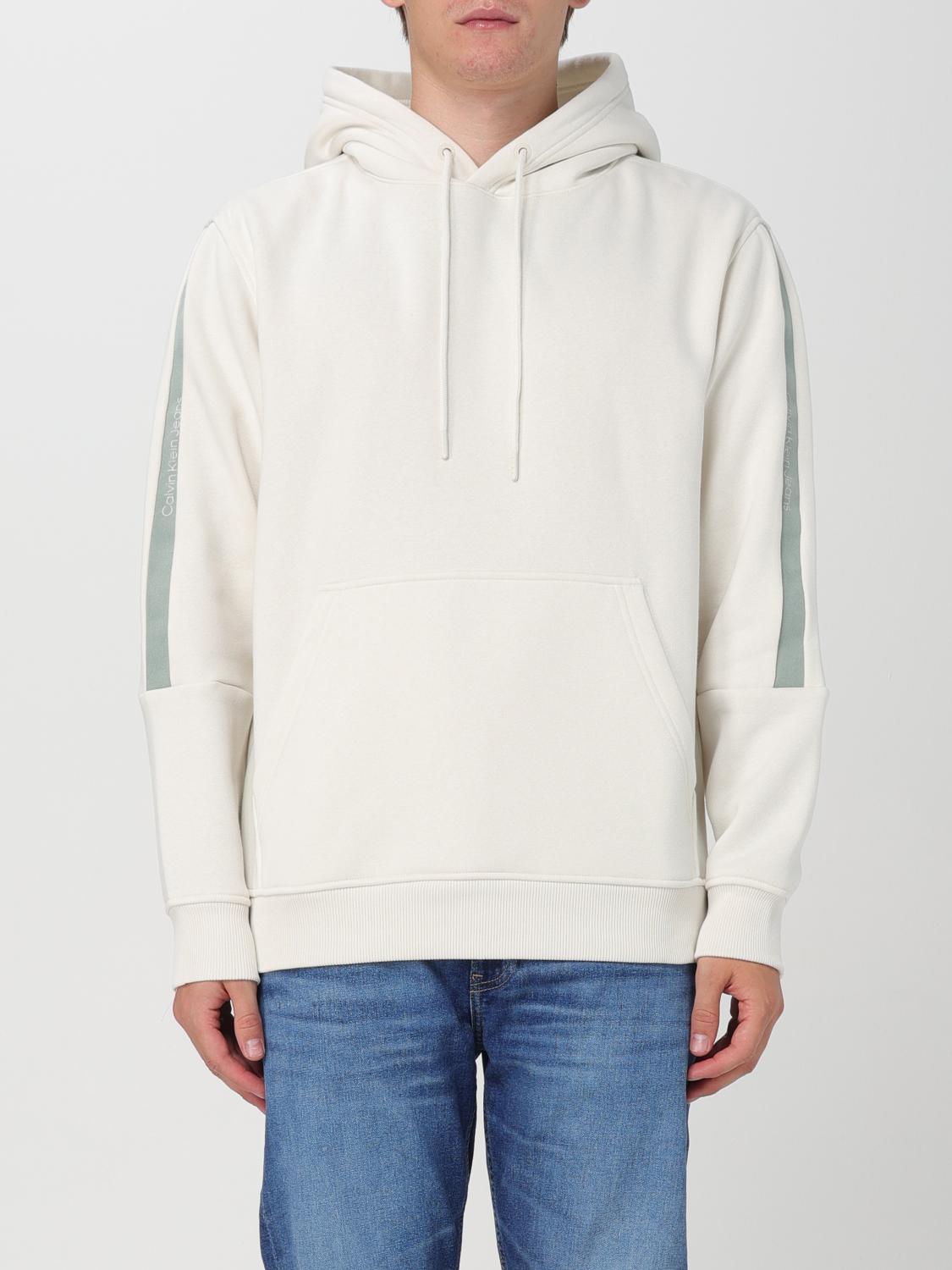 Shop Calvin Klein Sweatshirt  Men Color Ivory