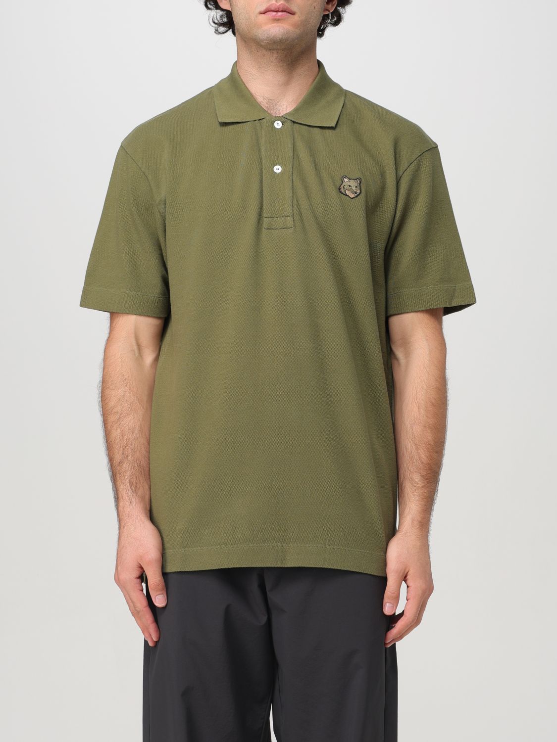 Shop Maison Kitsuné Polo Shirt  Men Color Green In Grün