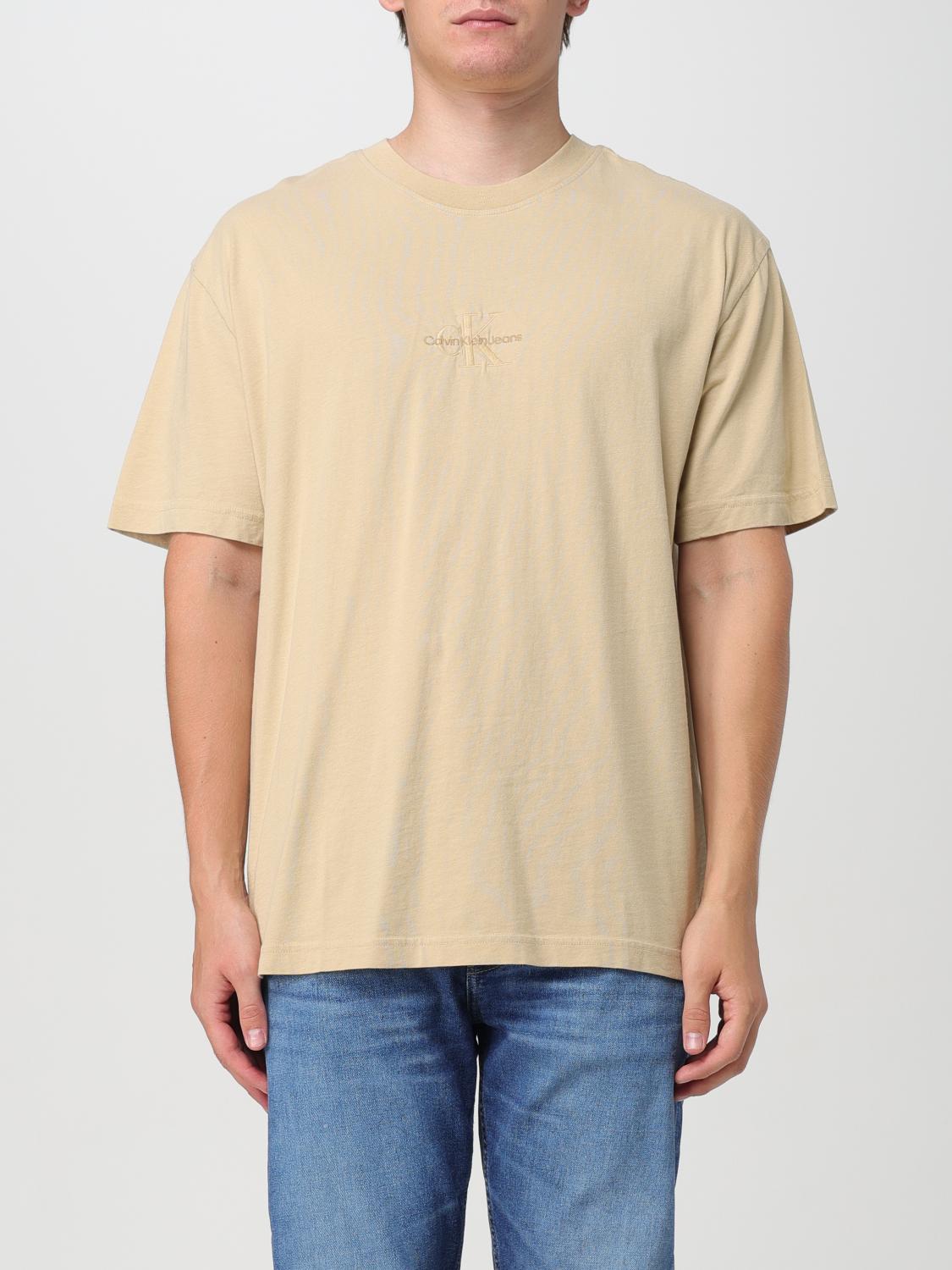 Shop Calvin Klein T-shirt  Men Color Kaki