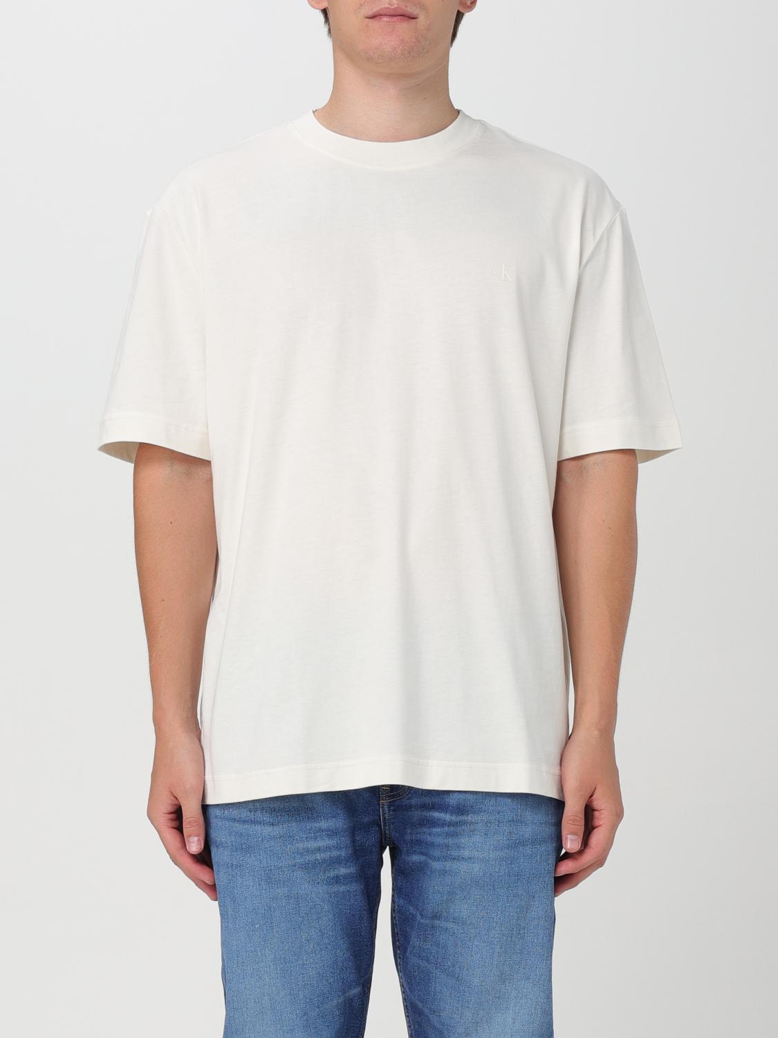 Shop Calvin Klein T-shirt  Men Color Ivory