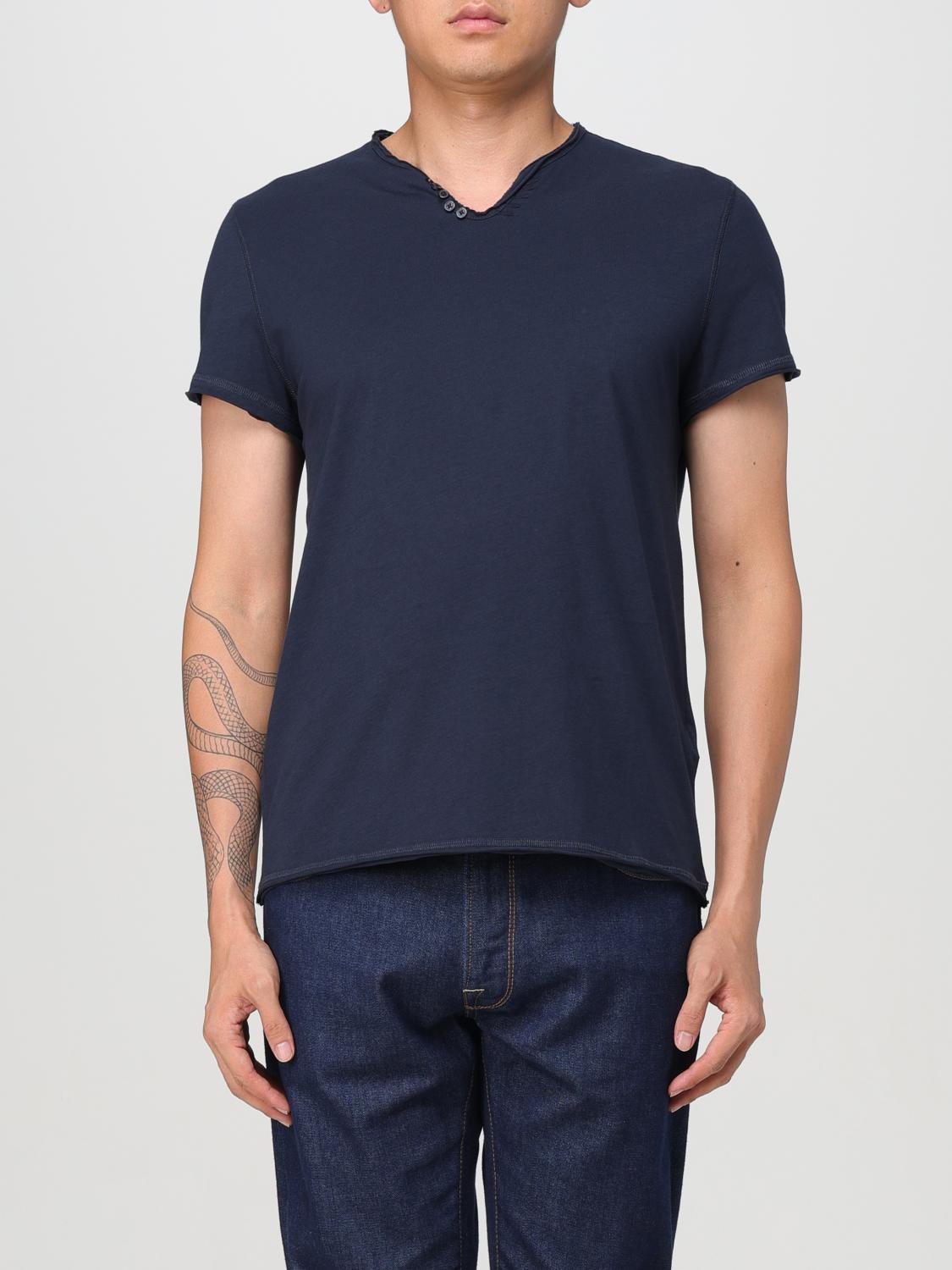 Shop Zadig & Voltaire T-shirt  Men Color Blue In Blau