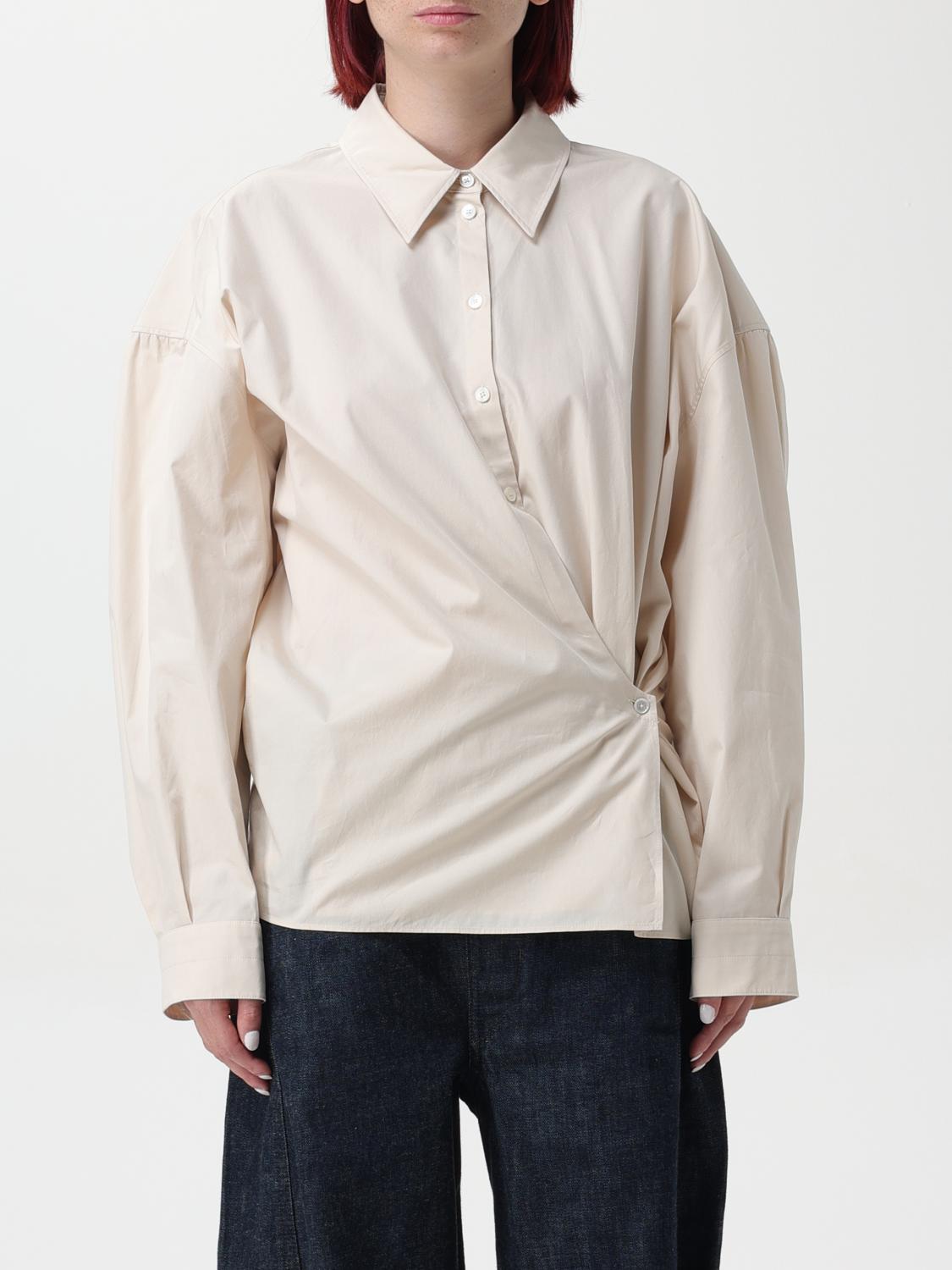 Shop Lemaire Shirt  Woman Color Beige