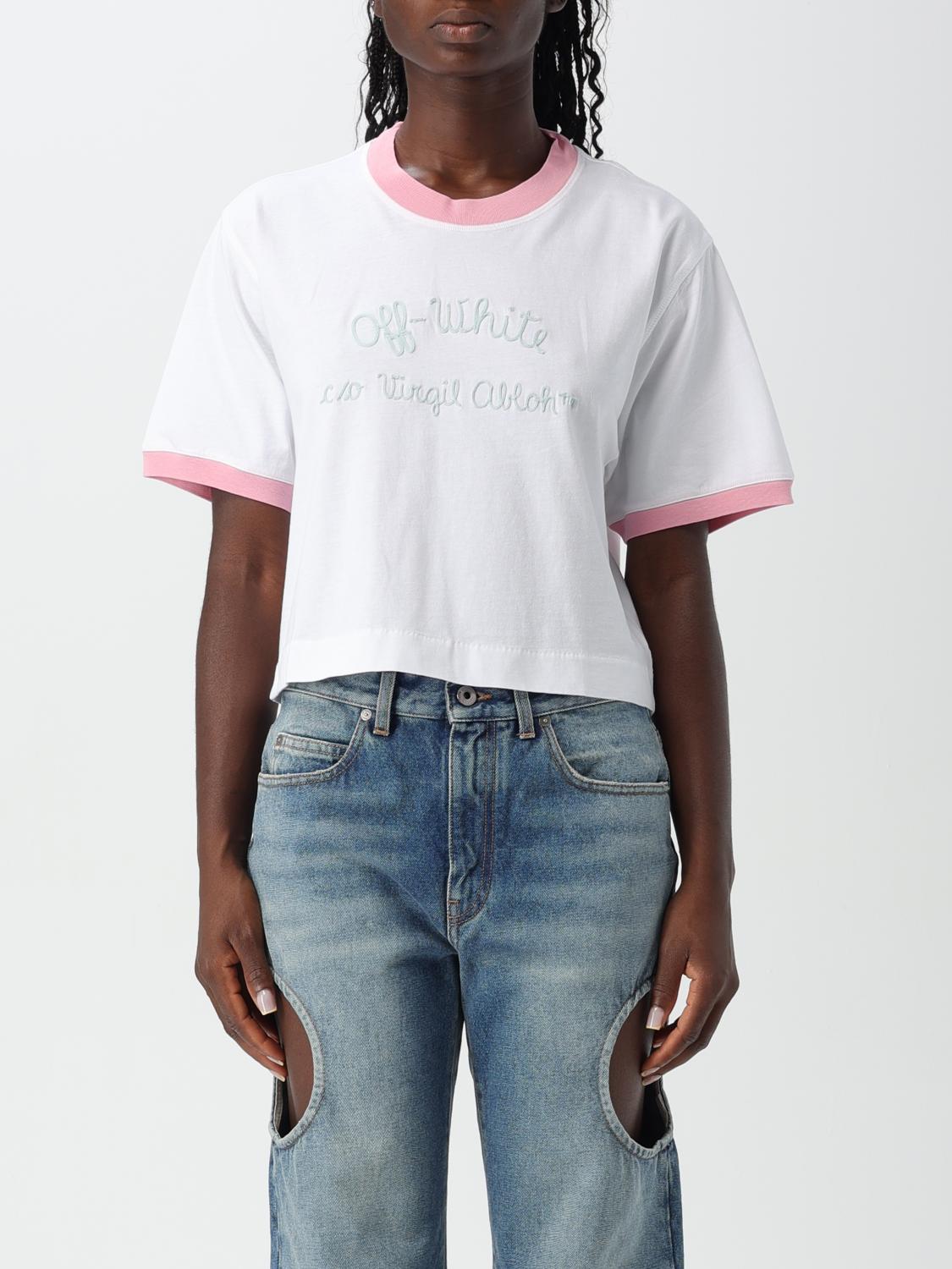 Shop Off-white T-shirt  Woman Color White In Weiss