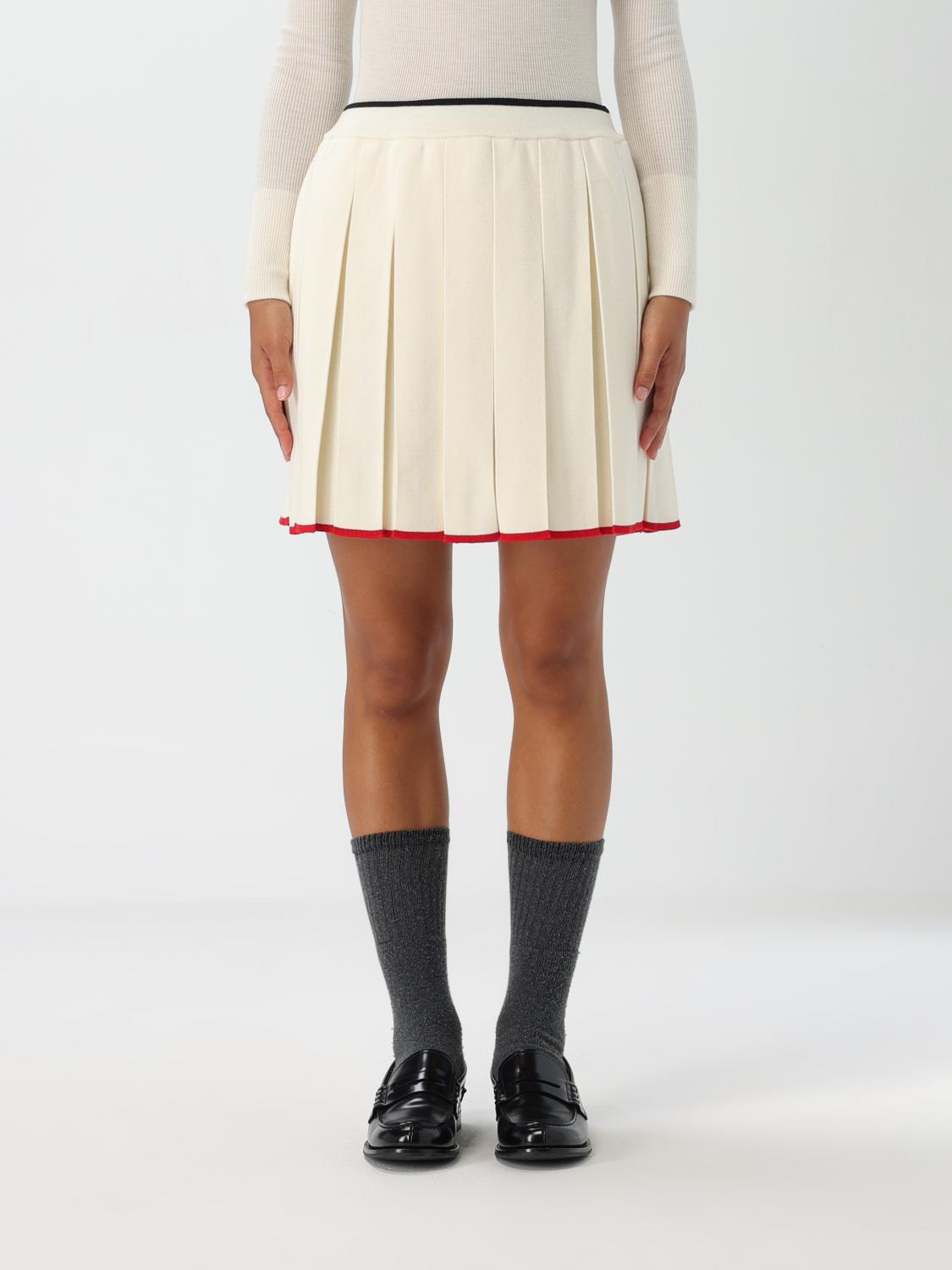 Shop Thom Browne Skirt  Woman Color White In Weiss