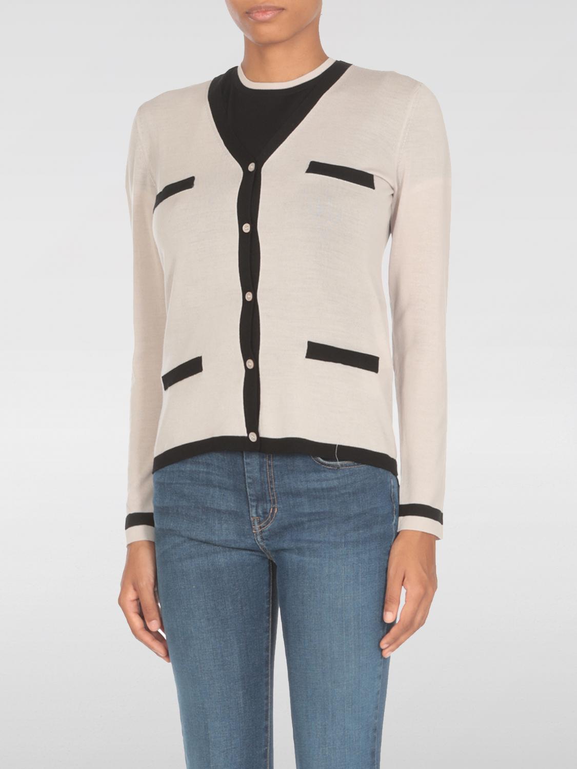 Shop Max Mara Cardigan  Woman Color Multicolor In Bunt