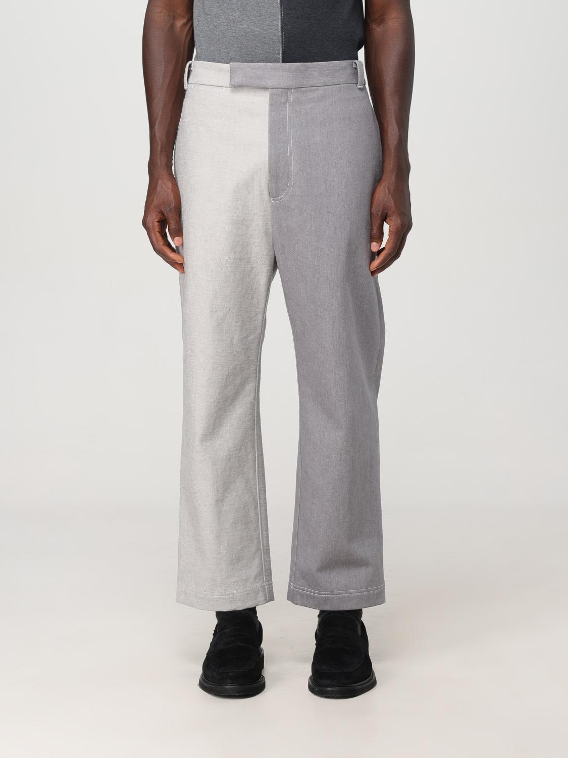 Shop Thom Browne Pants  Men Color Grey In Grau