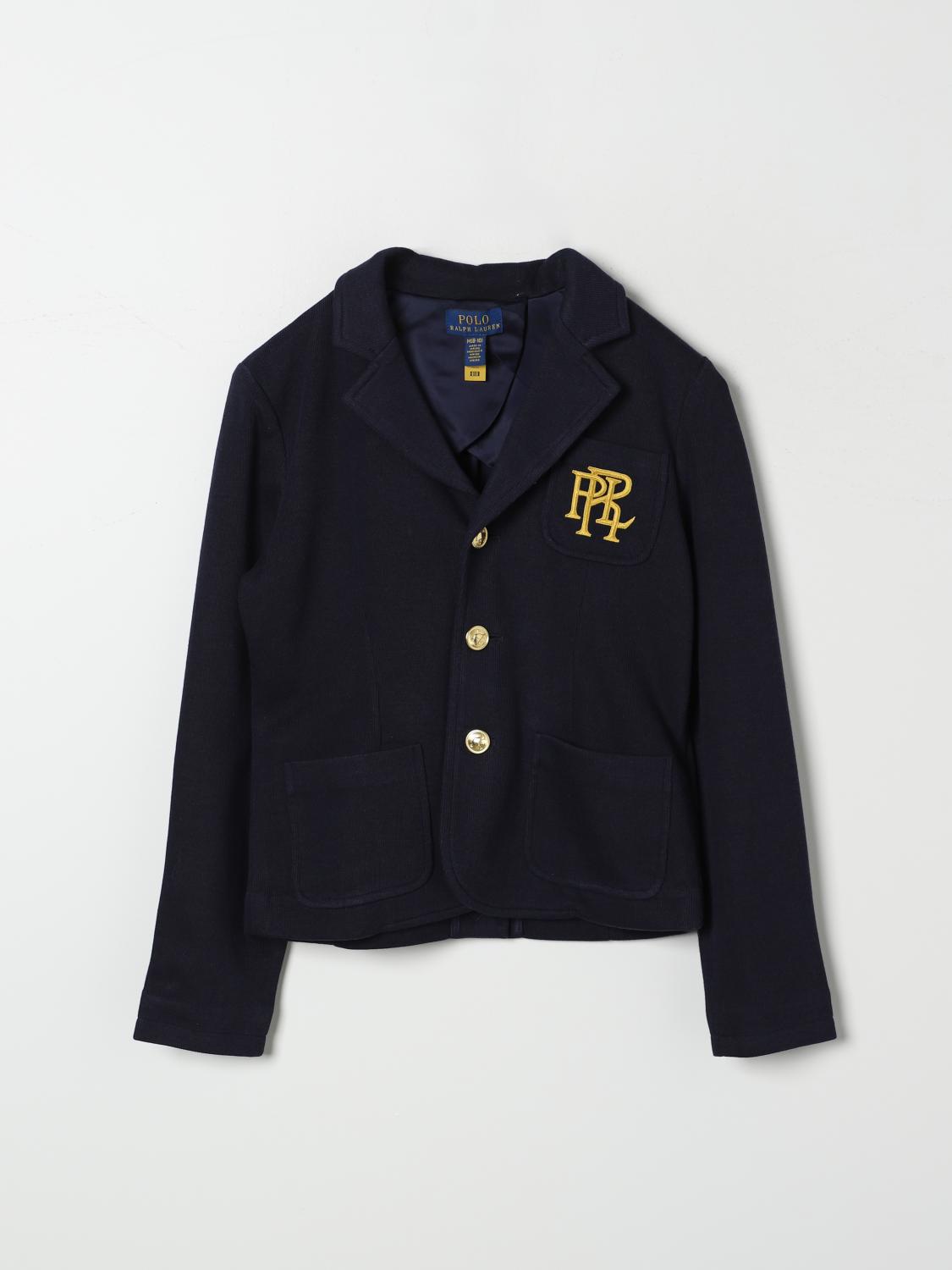 Shop Polo Ralph Lauren Jacket  Kids Color Blue In Blau