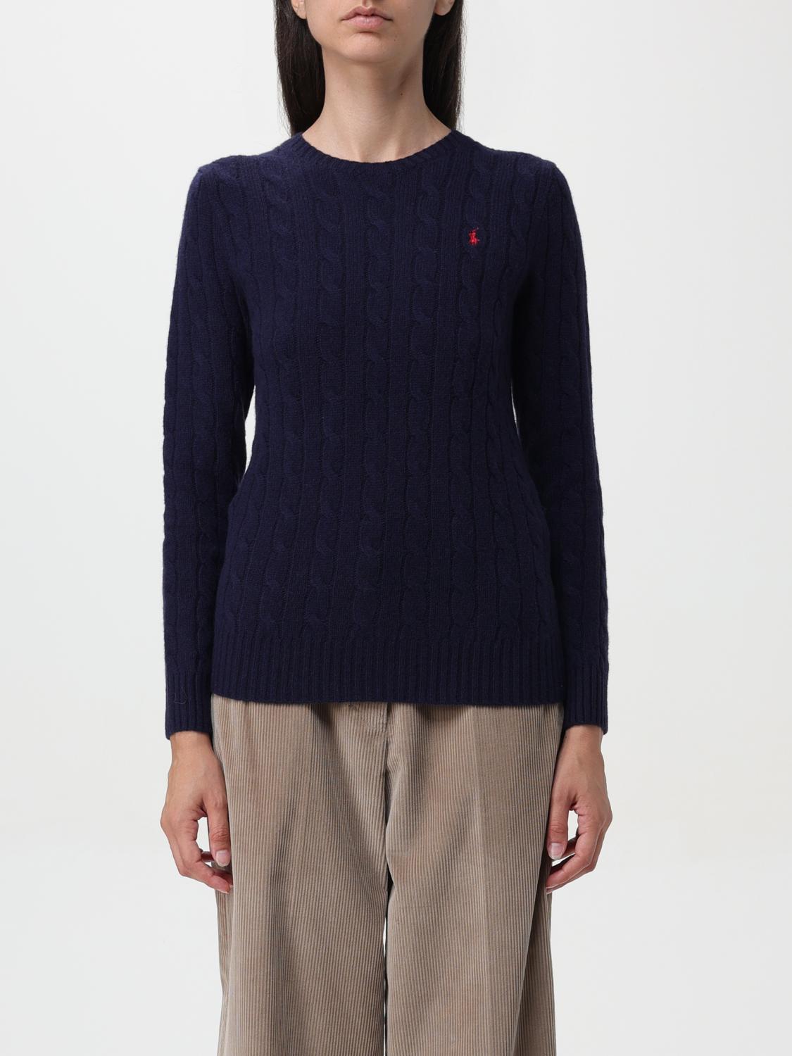 Shop Polo Ralph Lauren Sweater  Woman Color Blue In Blau