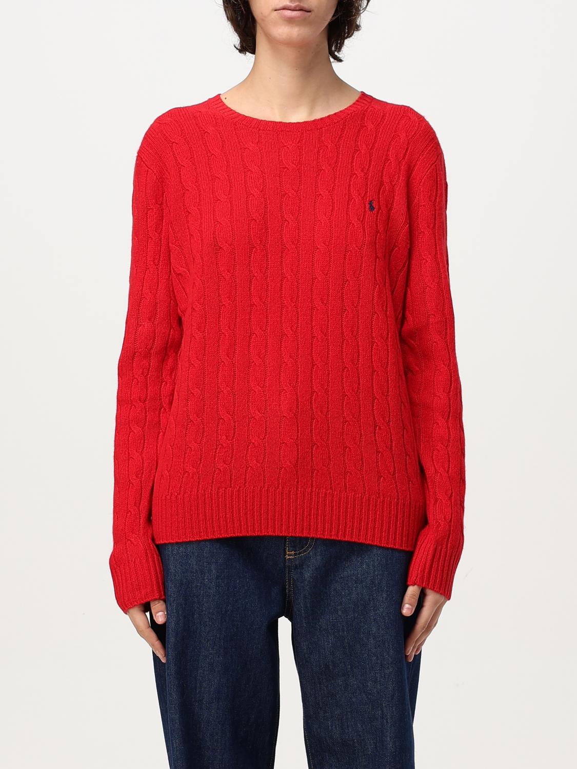 Shop Polo Ralph Lauren Sweater Woman Color Coral In Korall