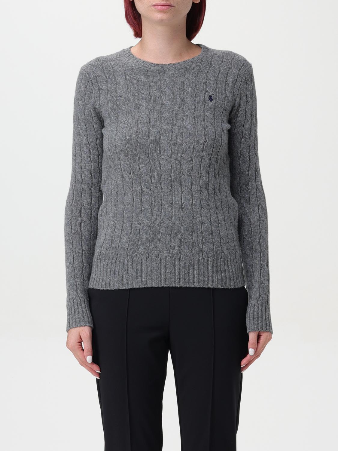 Shop Polo Ralph Lauren Sweater  Woman Color Grey In Grau