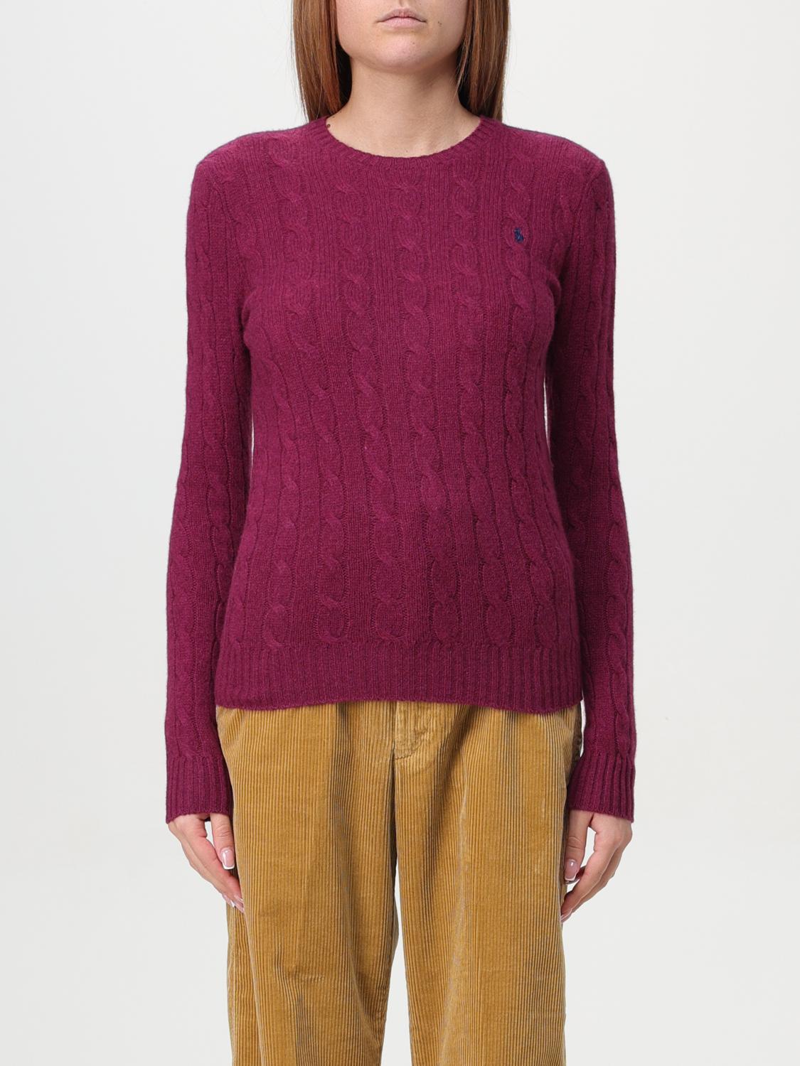 Shop Polo Ralph Lauren Sweater  Woman Color Burgundy