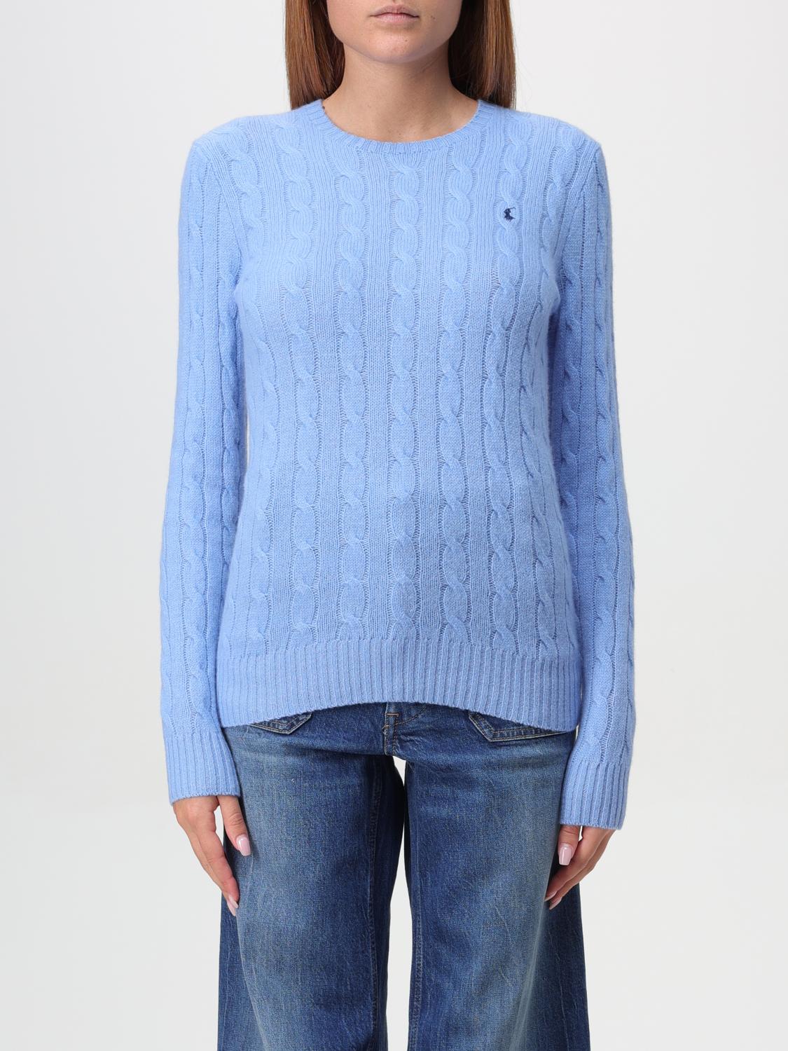 Shop Polo Ralph Lauren Sweater  Woman Color Blue 1 In Blau 1