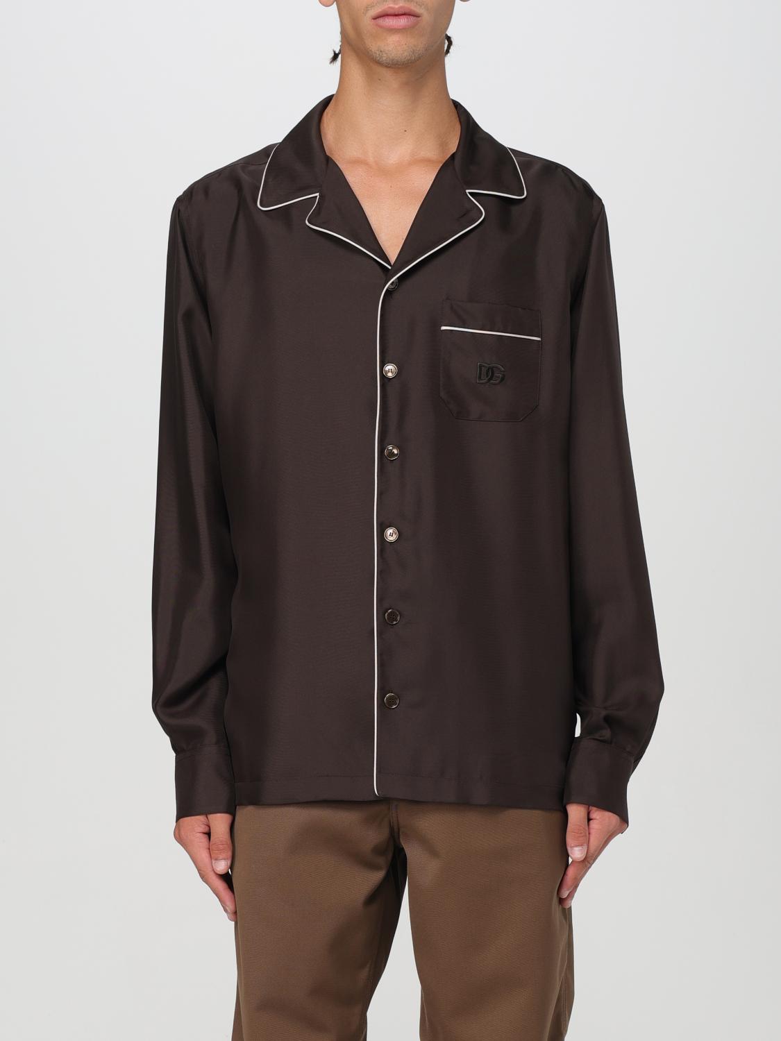 Shop Dolce & Gabbana Shirt  Men Color Brown In Braun