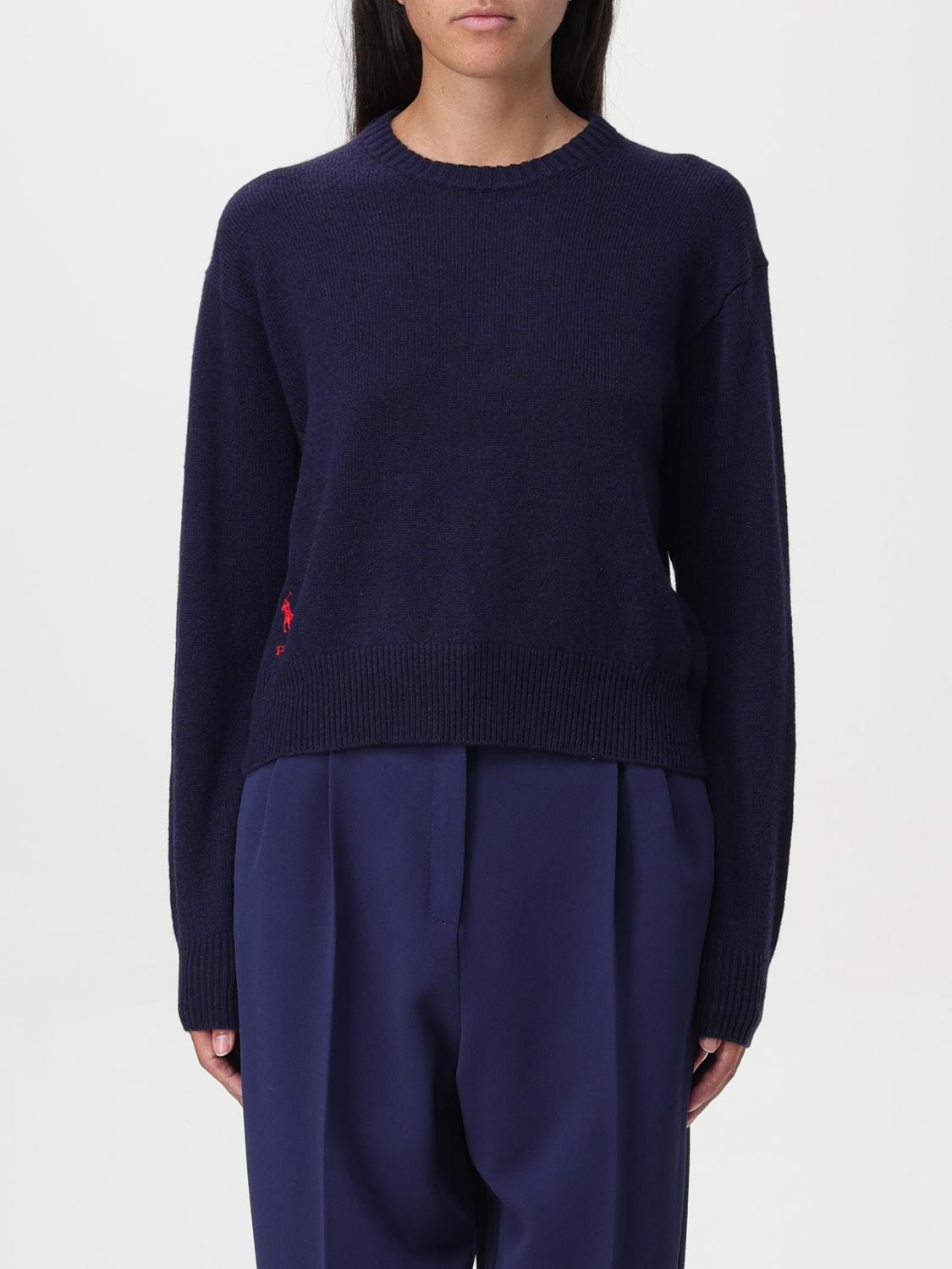 Shop Polo Ralph Lauren Sweater  Woman Color Blue In Blau