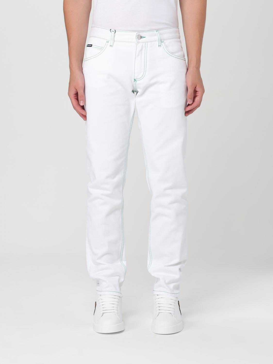 Shop Dolce & Gabbana Jeans  Men Color White In Weiss