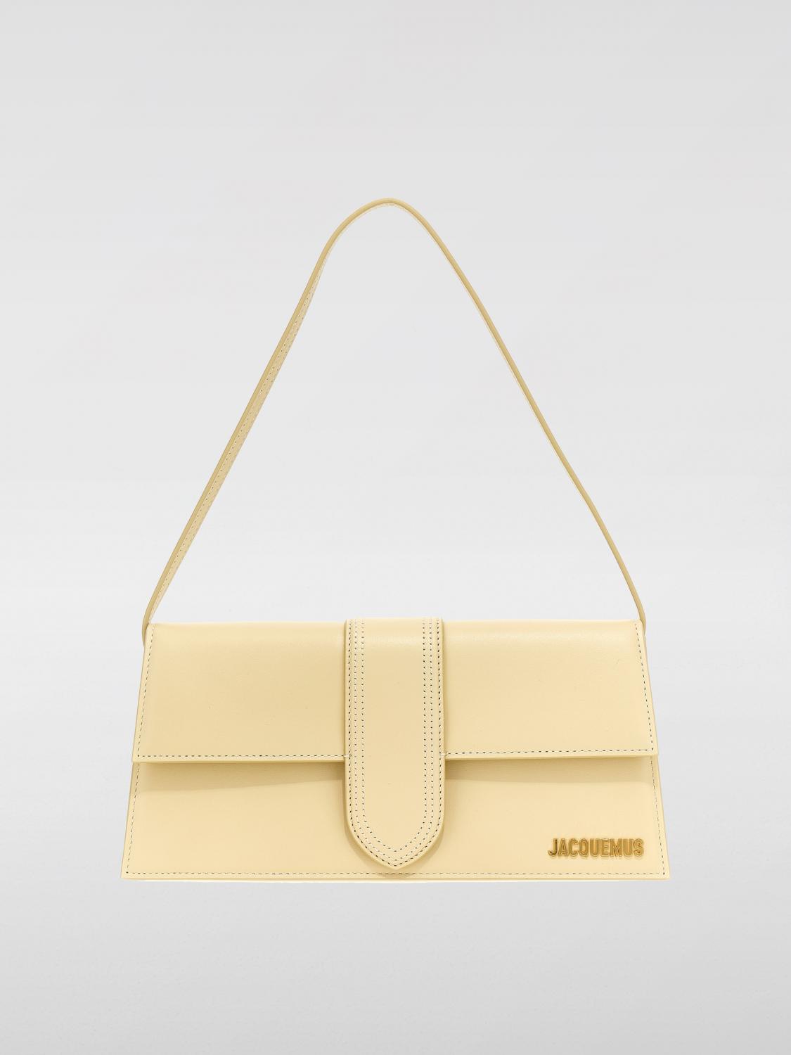 Jacquemus Le Bambino Long Leather Shoulder Bag In White