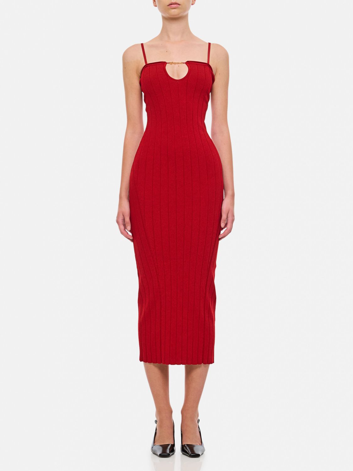 Shop Jacquemus Dress  Woman Color Red In Rot