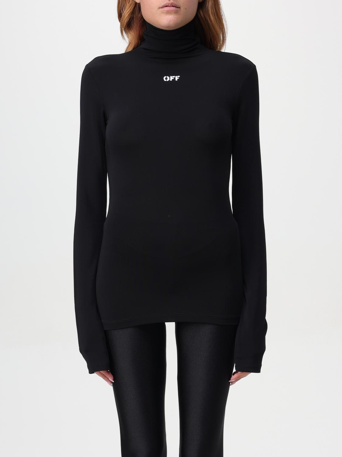 Off-white Off White Off Stamp Turtleneck Top In Weiss