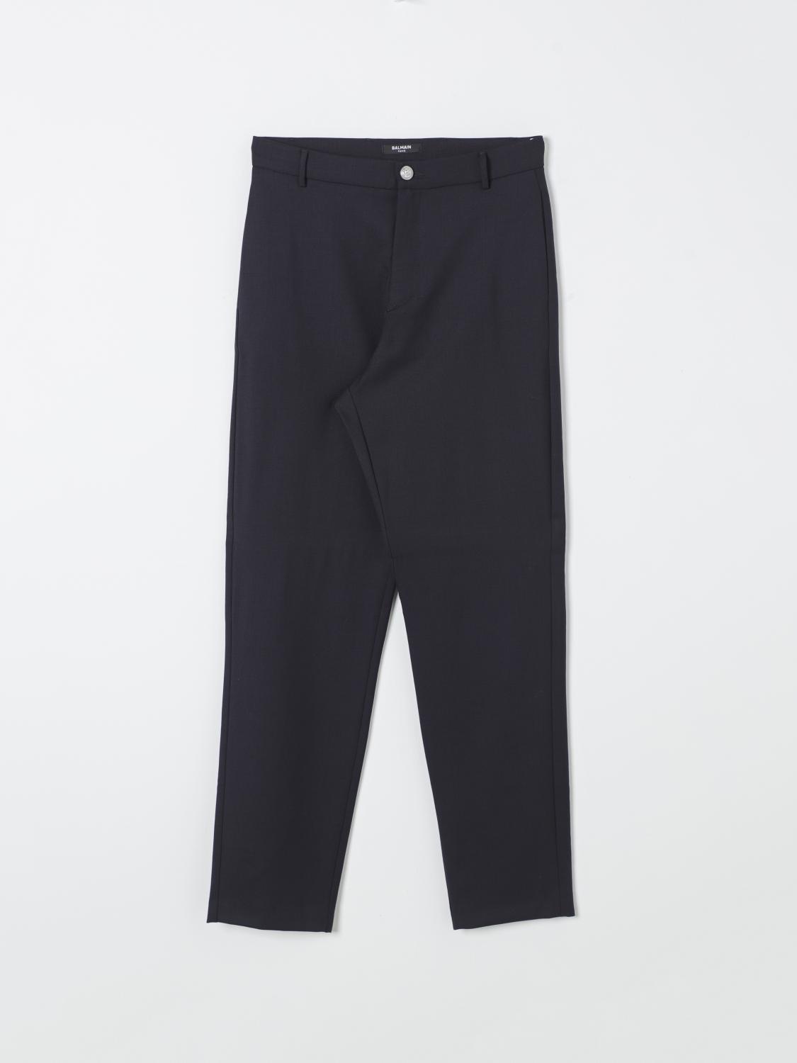 Shop Balmain Pants  Kids Color Blue In Blau